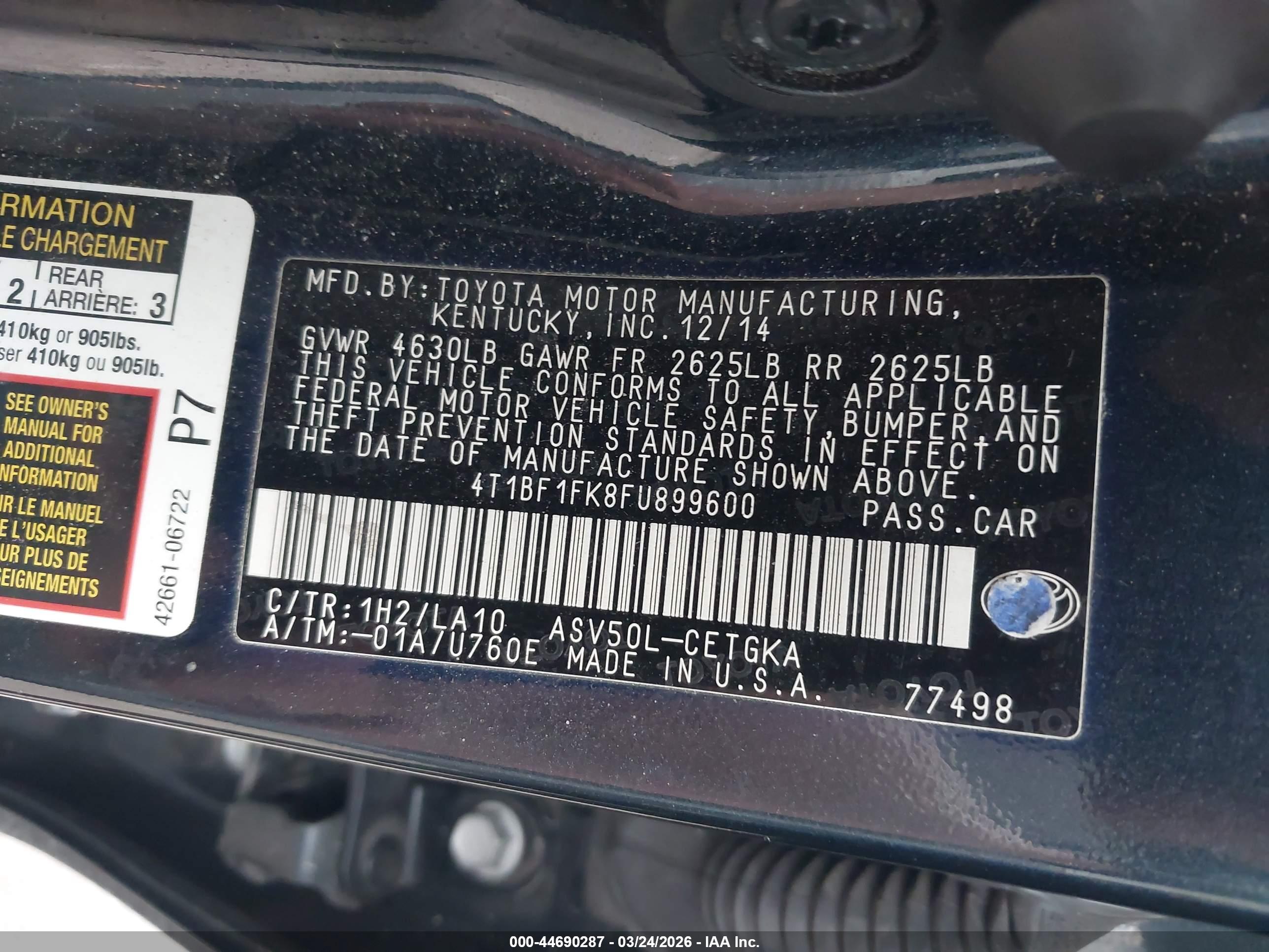 TOYOTA CAMRY image 9