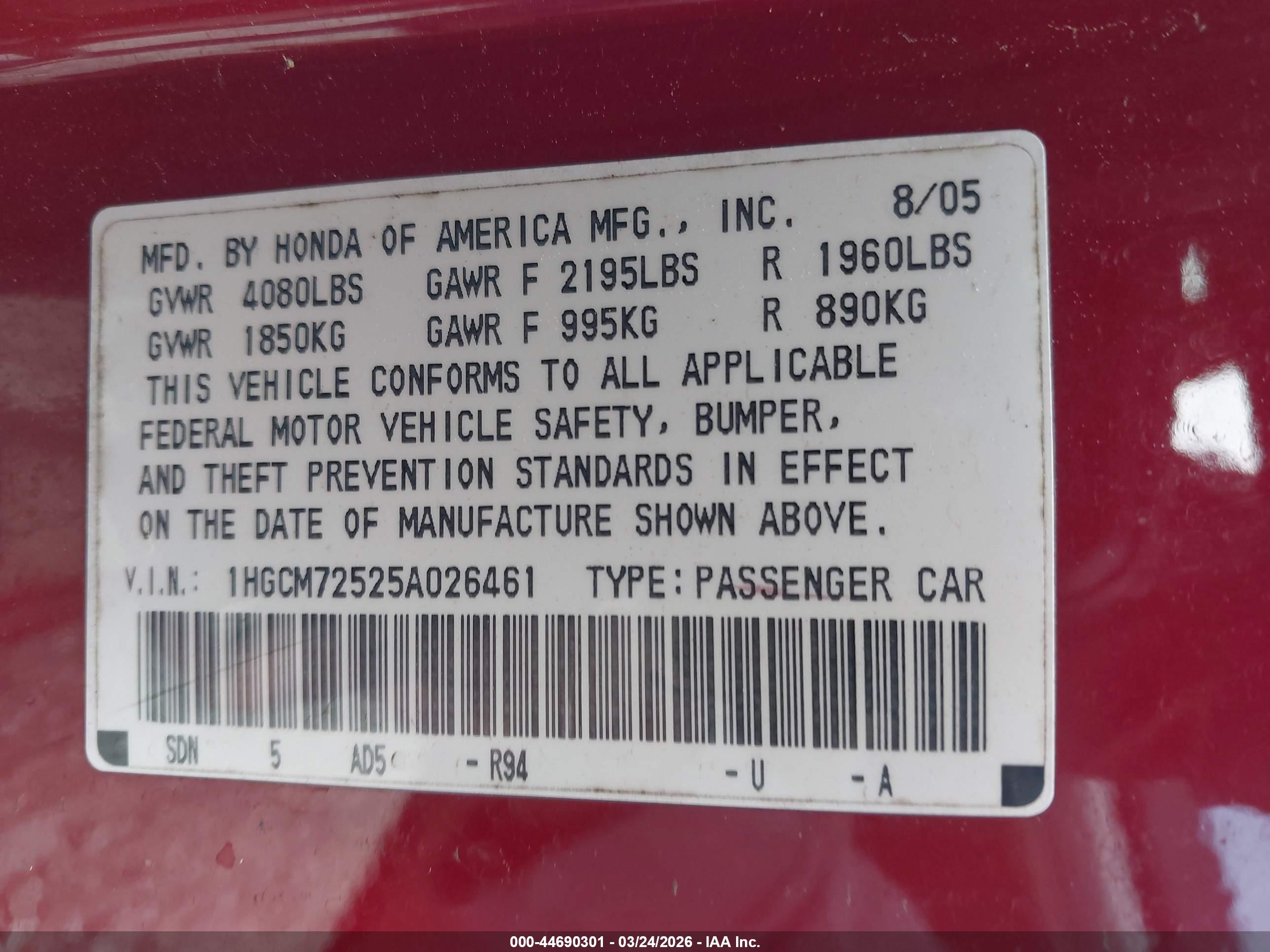 HONDA ACCORD image 9