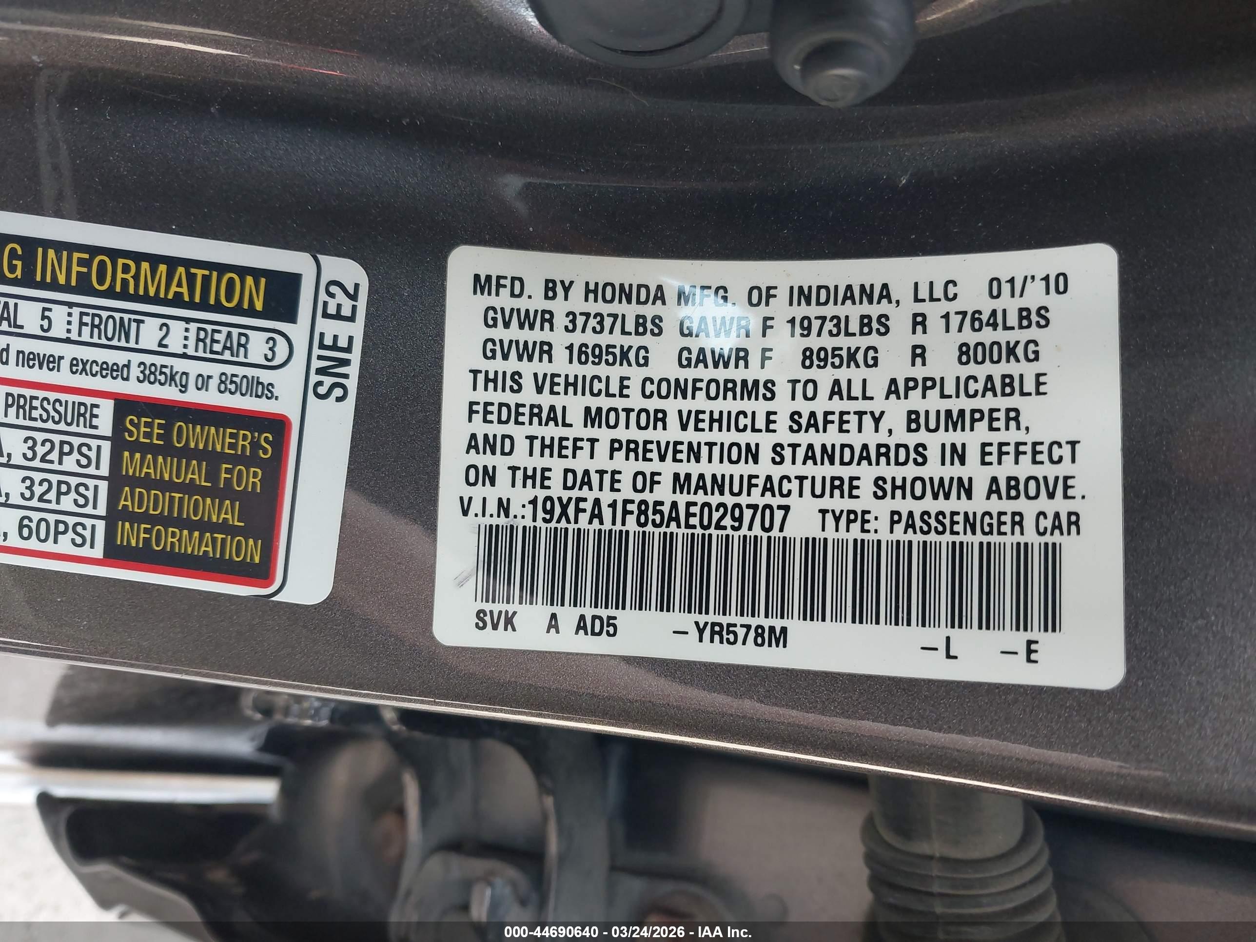 HONDA CIVIC image 9