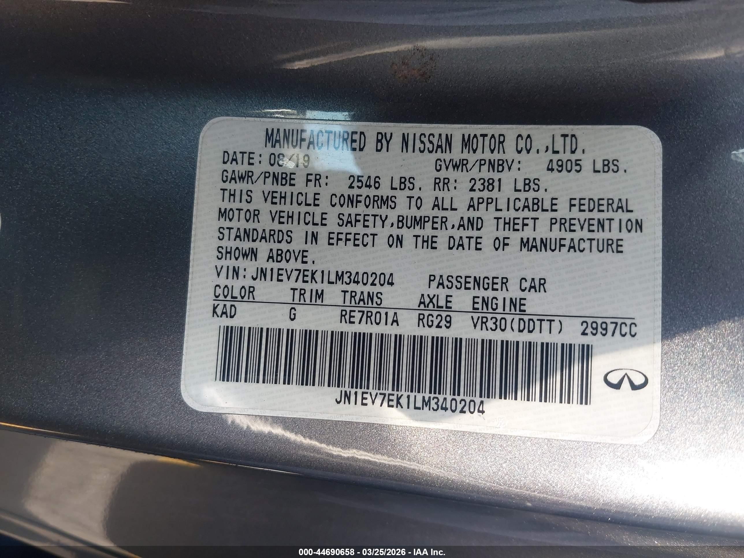INFINITI Q60 image 9