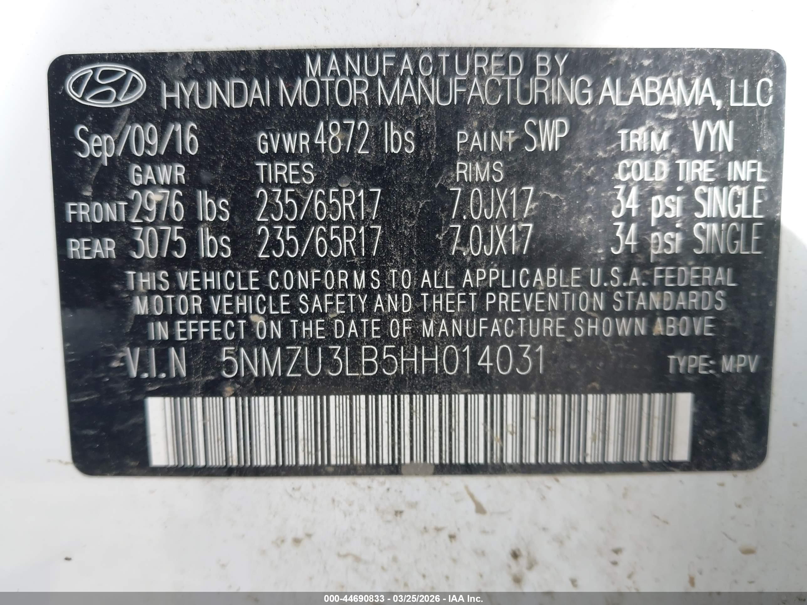 HYUNDAI SANTA image 9