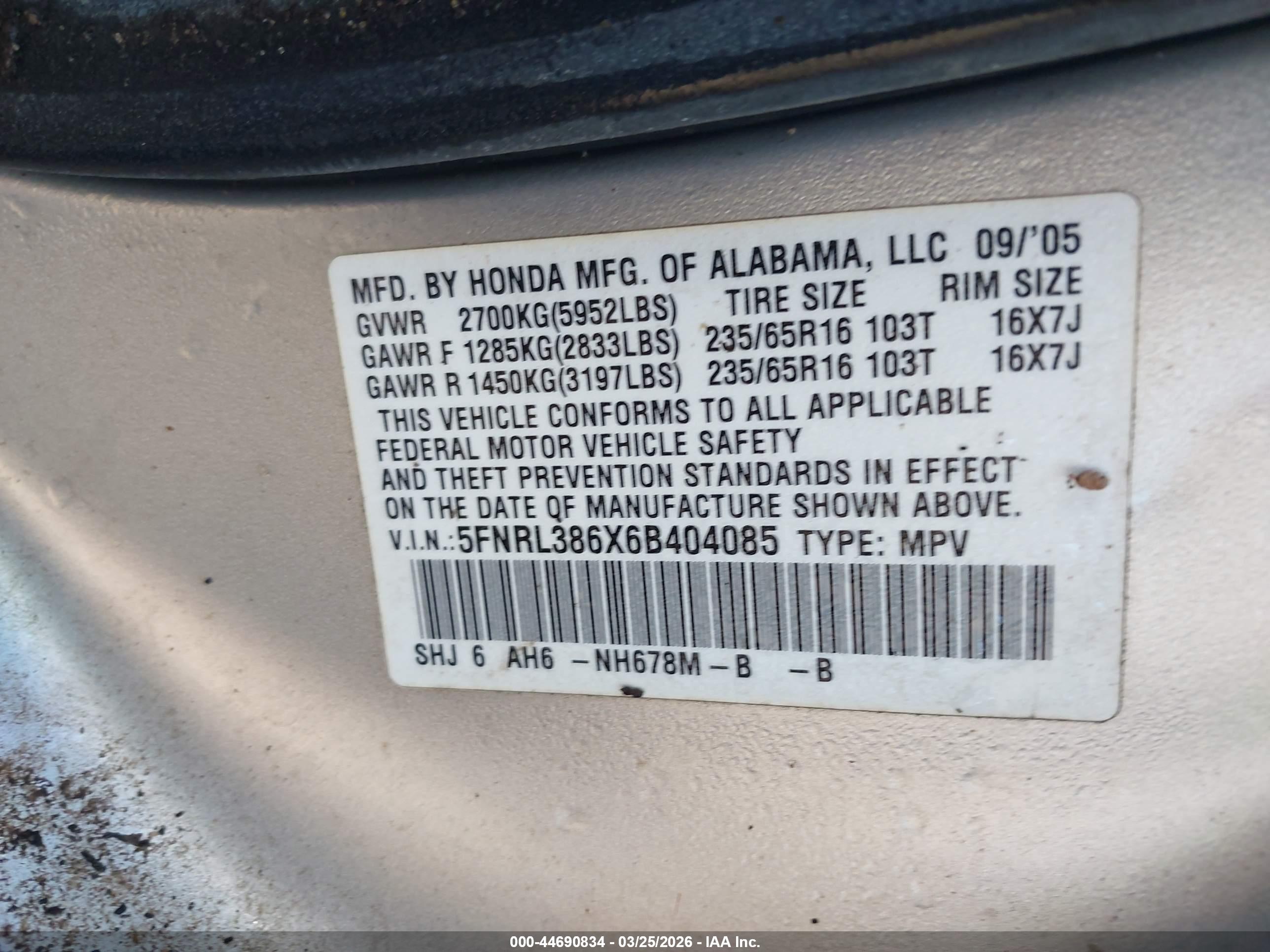HONDA ODYSSEY image 9