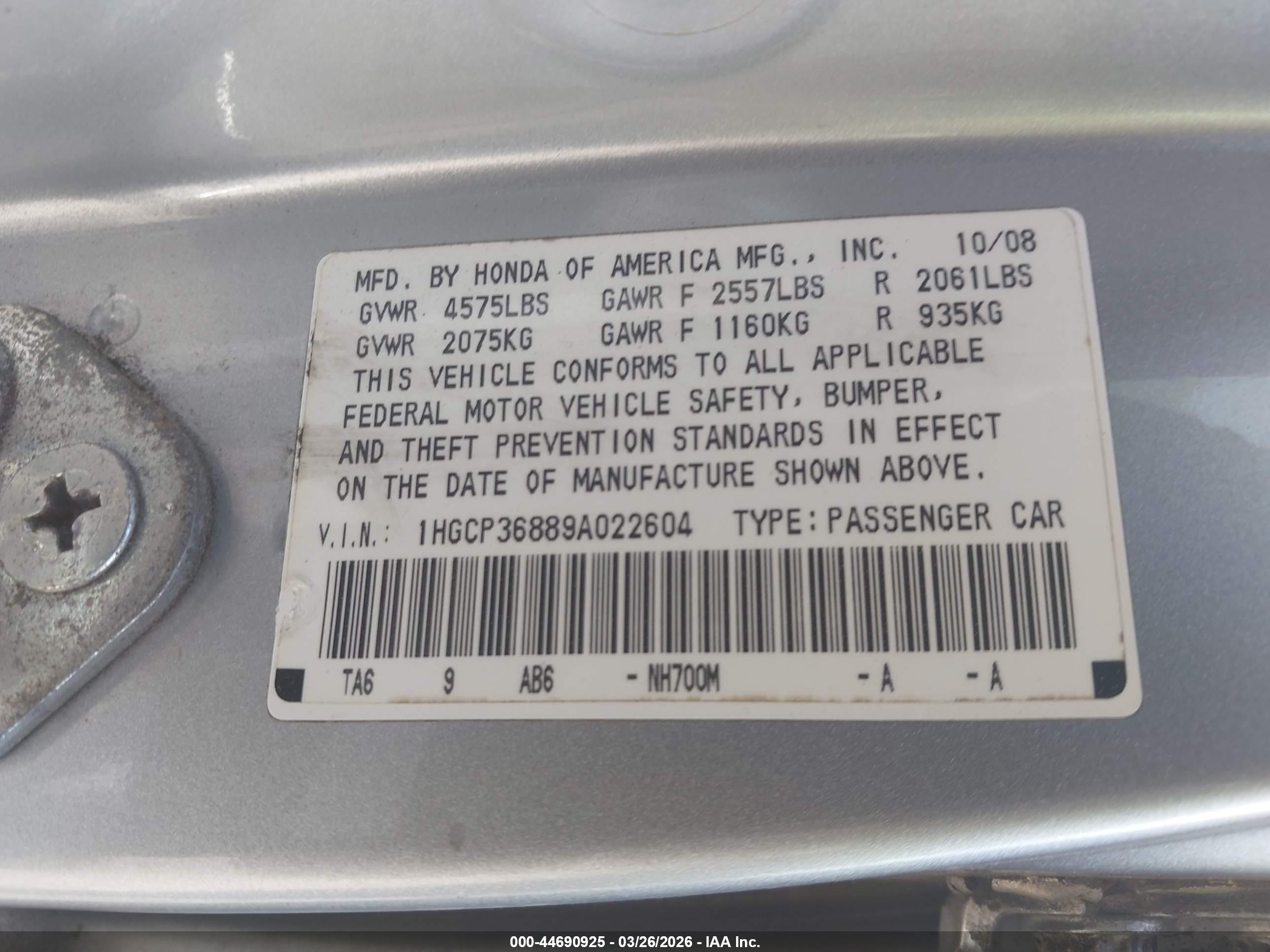 HONDA ACCORD image 9