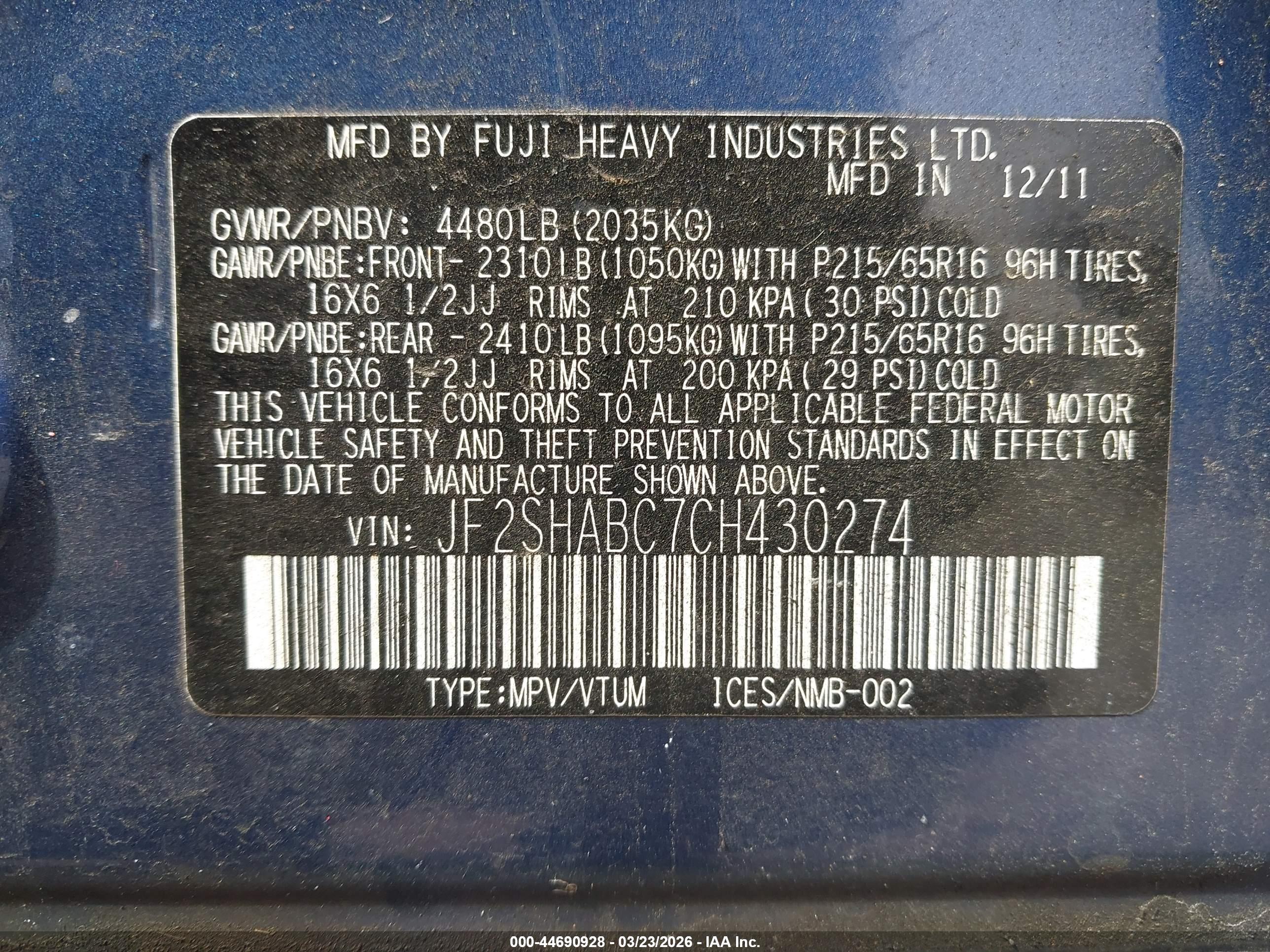 SUBARU FORESTER image 9