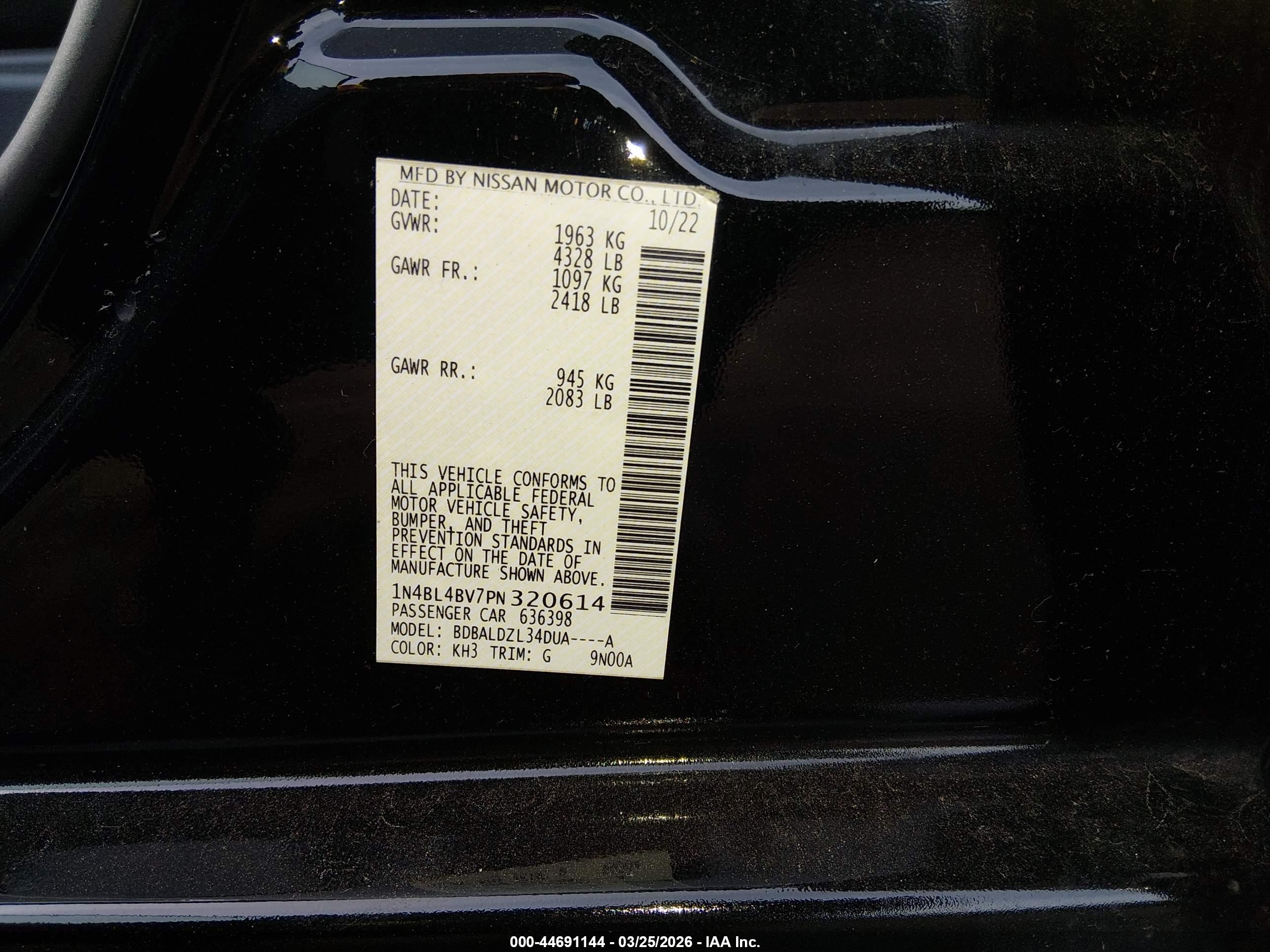 NISSAN ALTIMA image 9