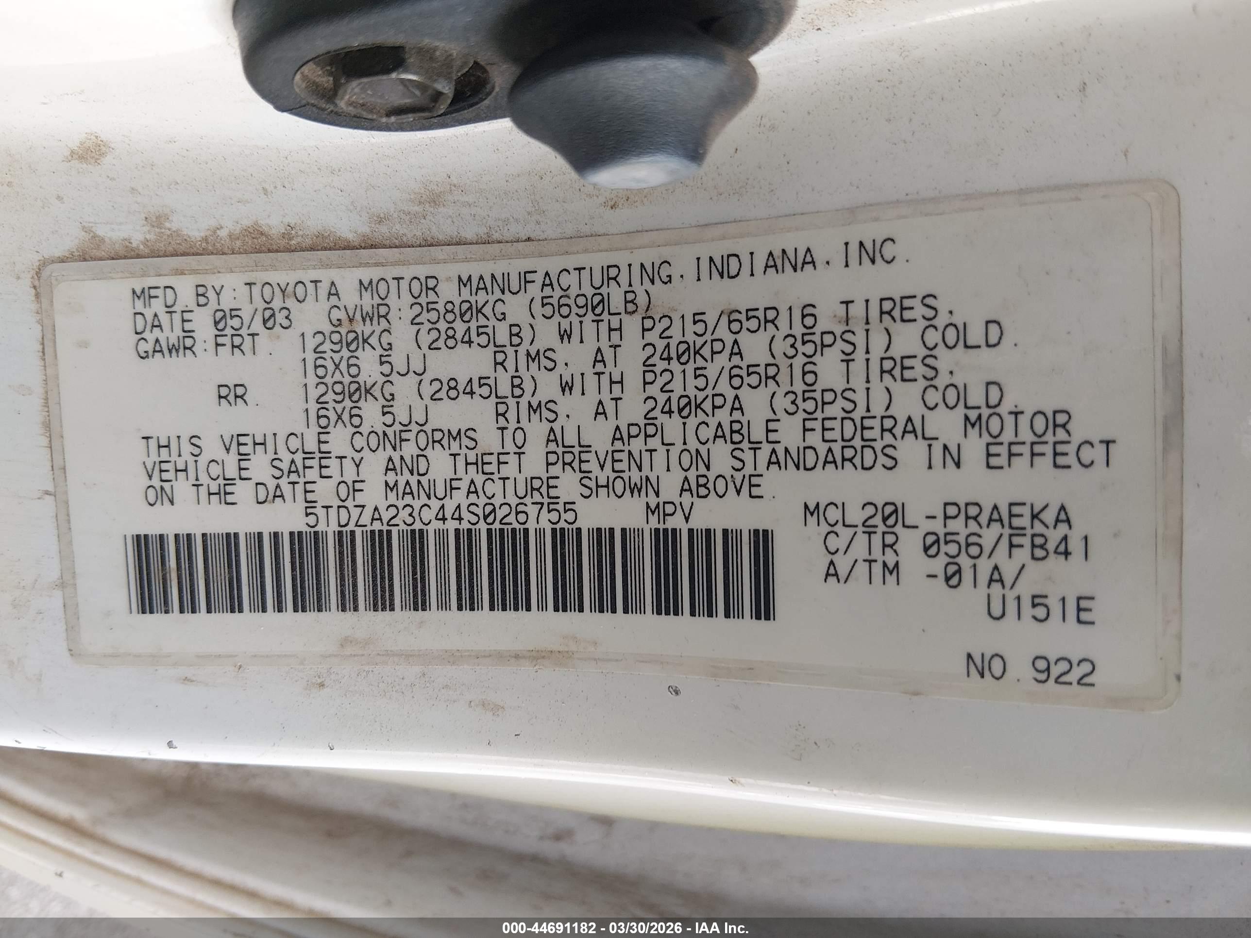 TOYOTA SIENNA image 9