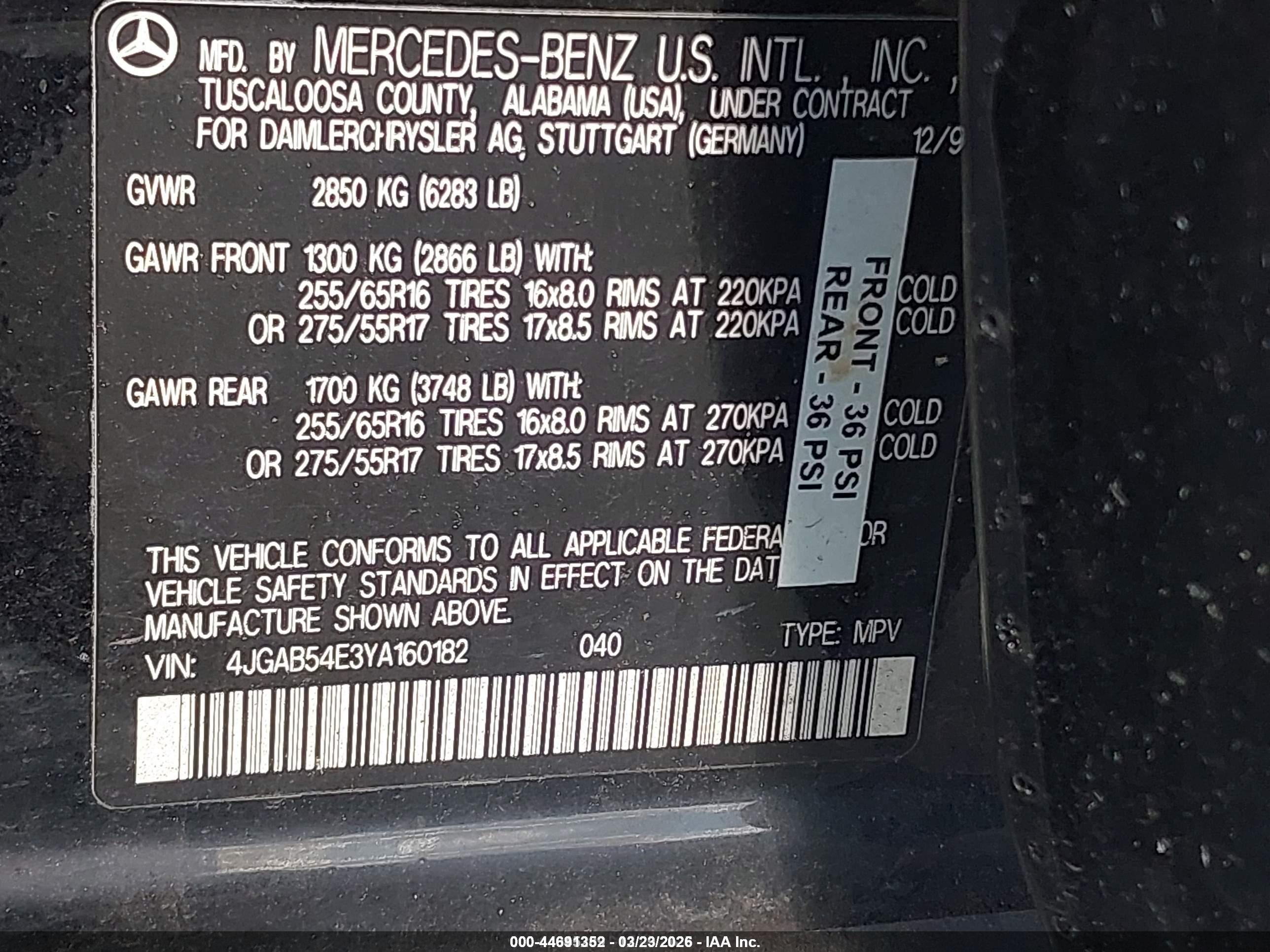 MERCEDES-BENZ ML image 9