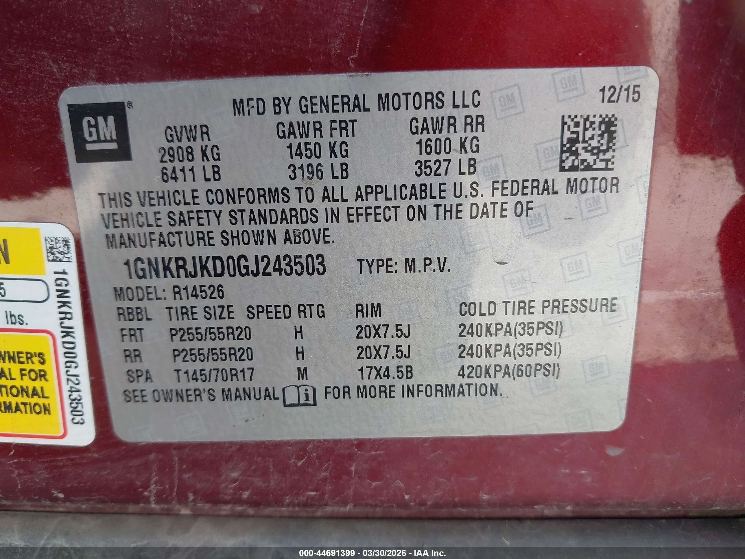 CHEVROLET TRAVERSE image 9