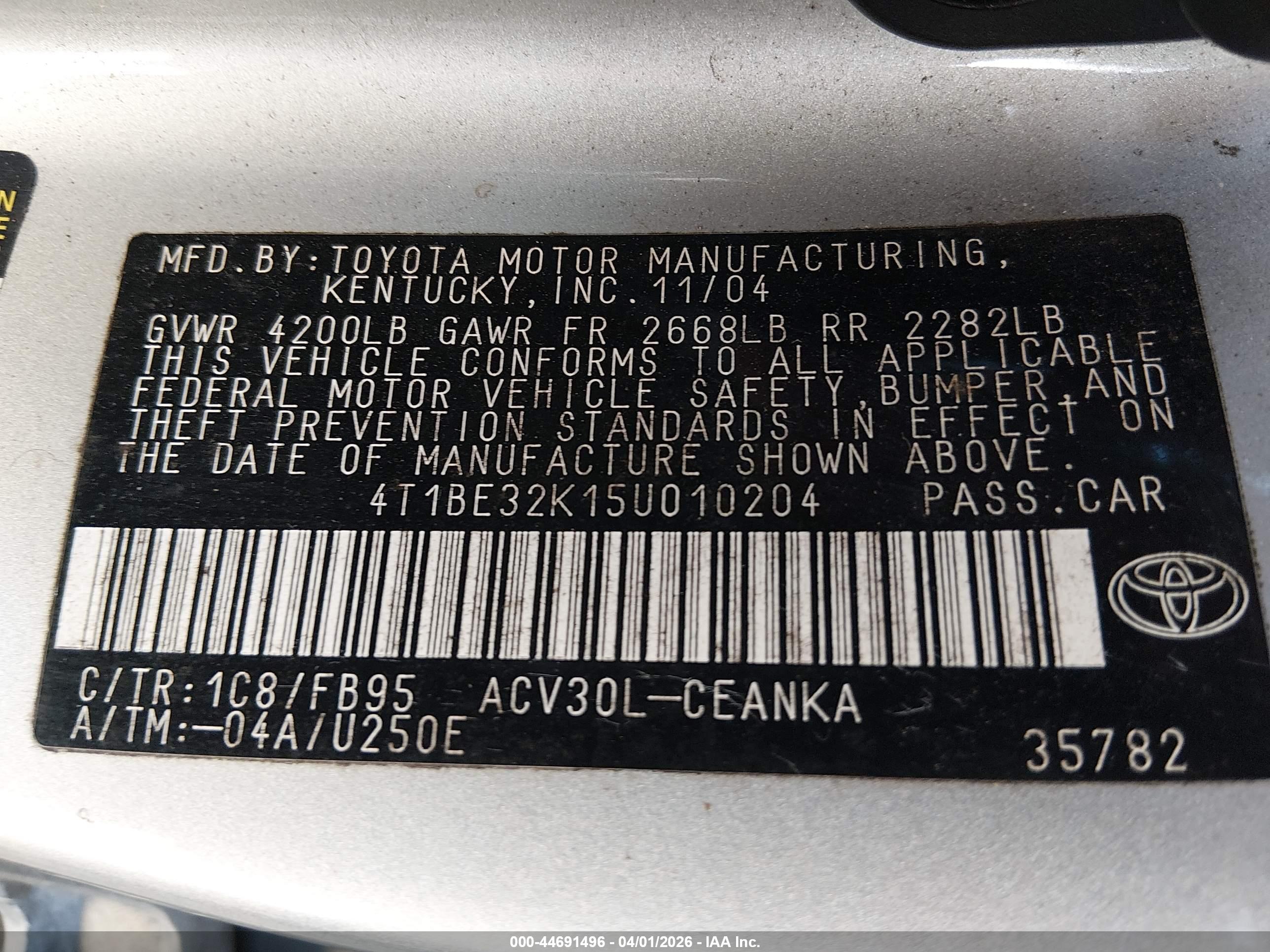 TOYOTA CAMRY image 9