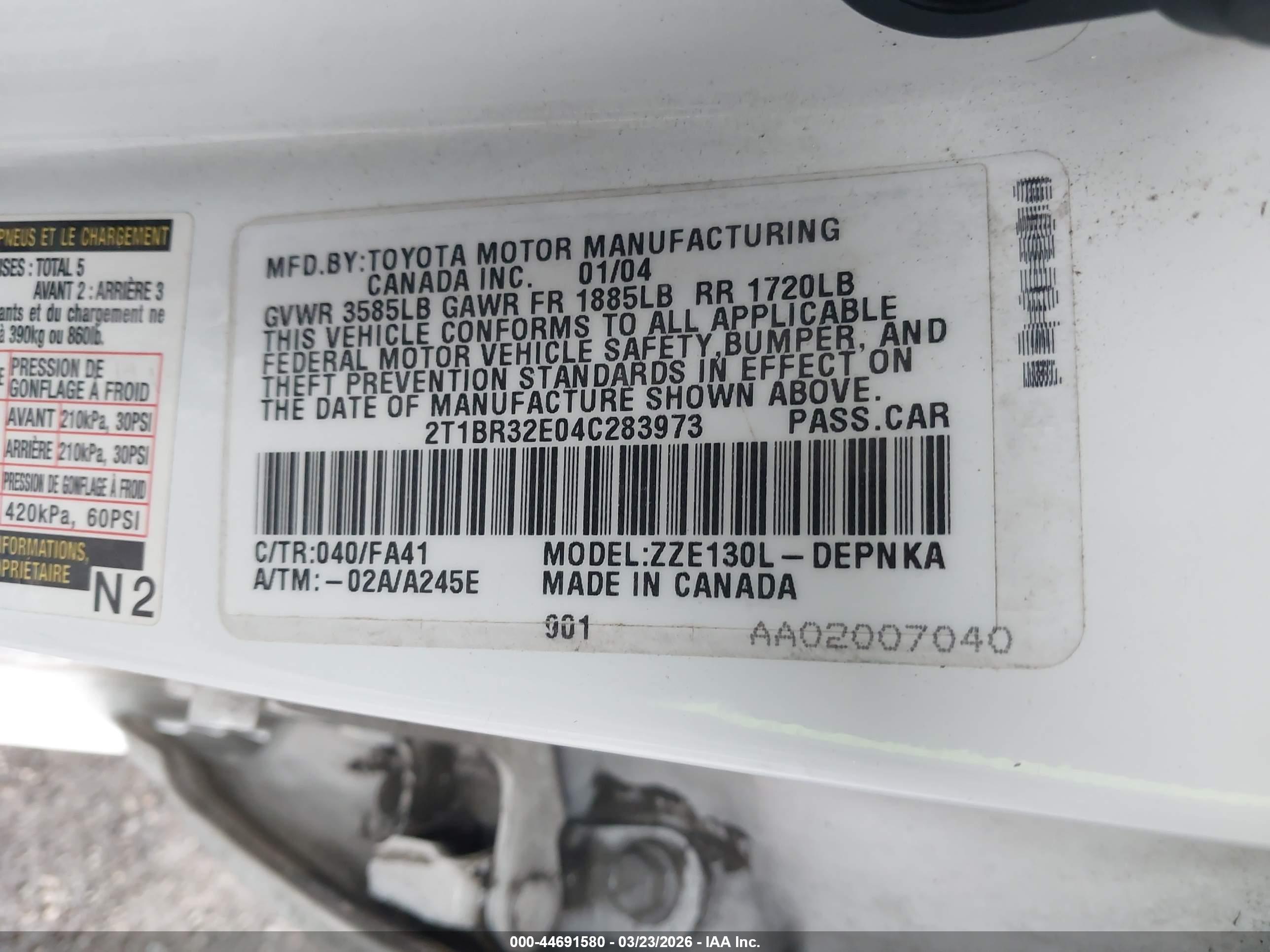 TOYOTA COROLLA image 9