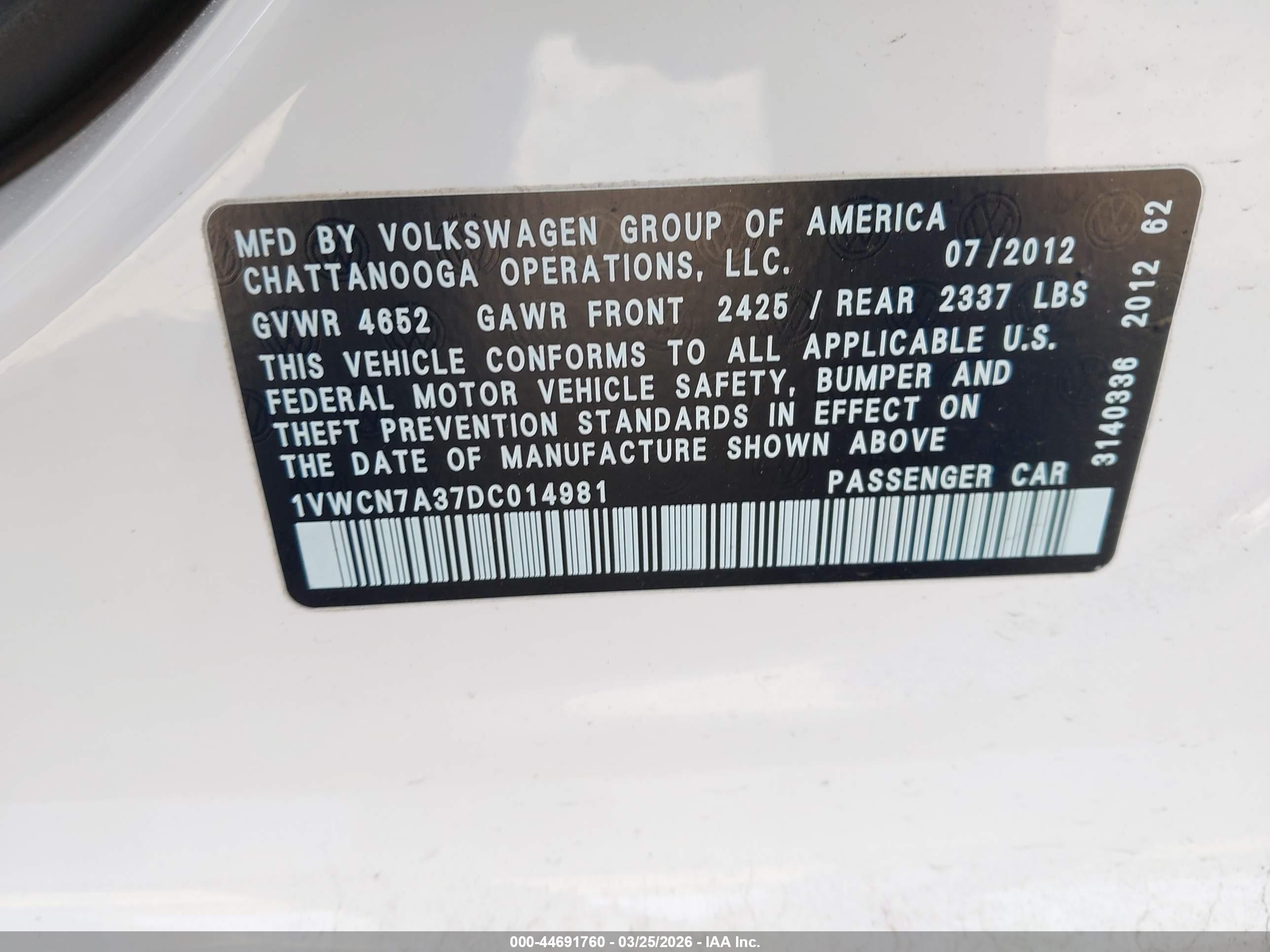 VOLKSWAGEN PASSAT image 9