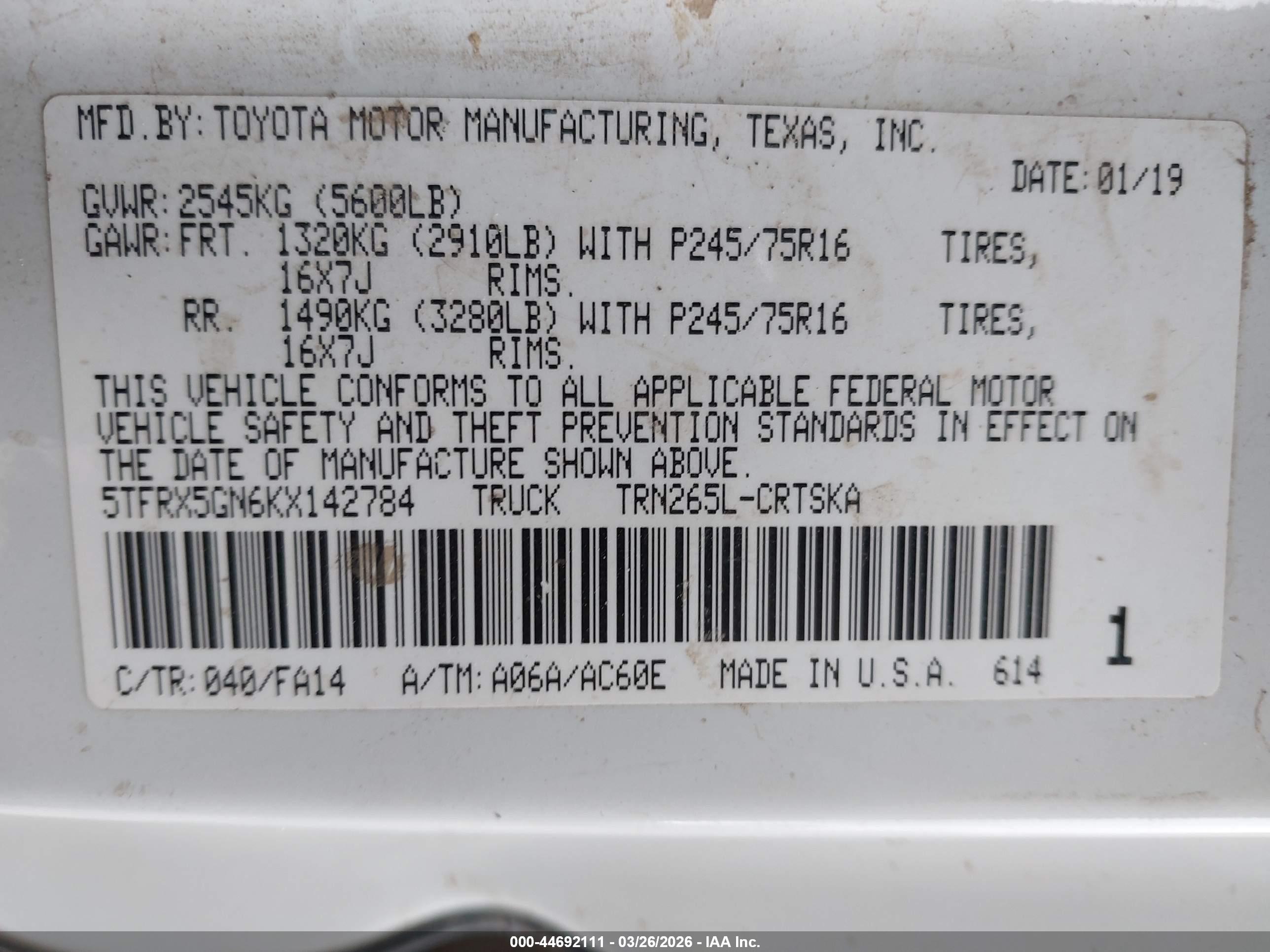 TOYOTA TACOMA image 9