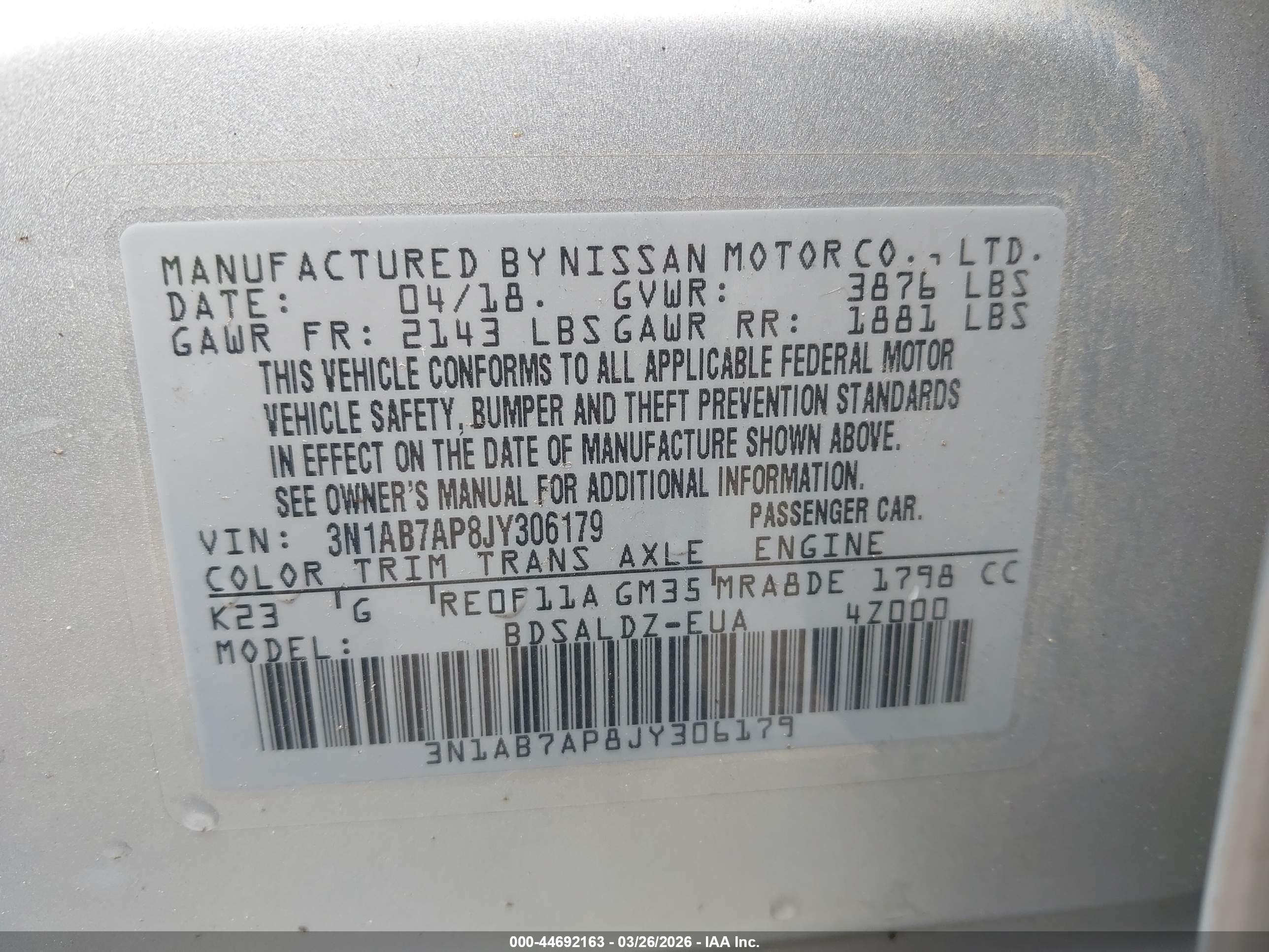 NISSAN SENTRA image 9