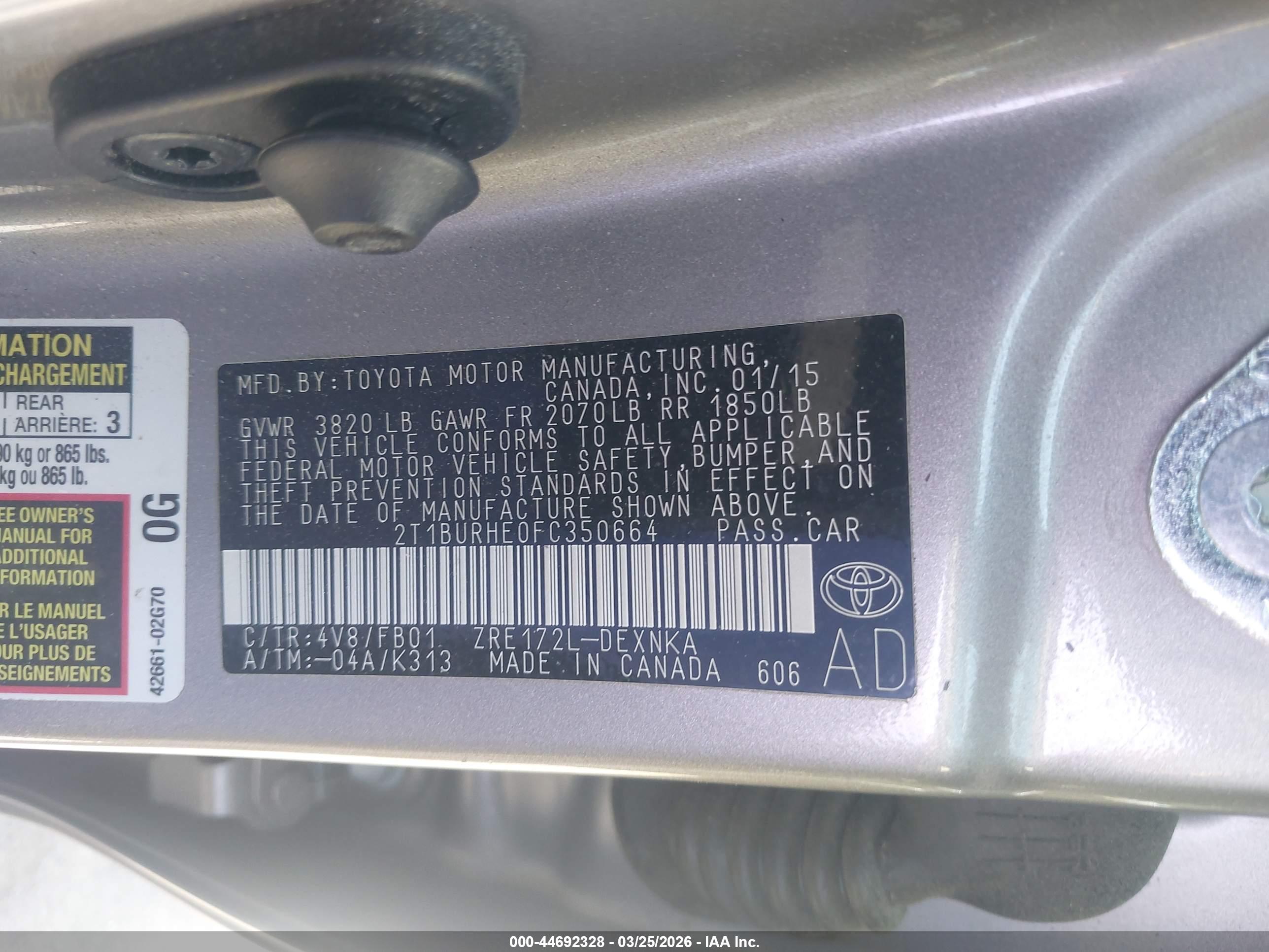 TOYOTA COROLLA image 9