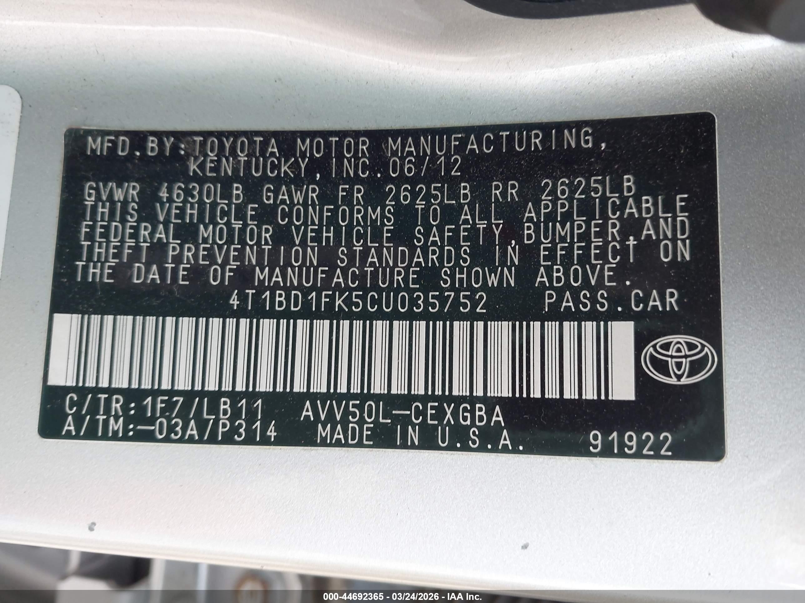 TOYOTA CAMRY image 9