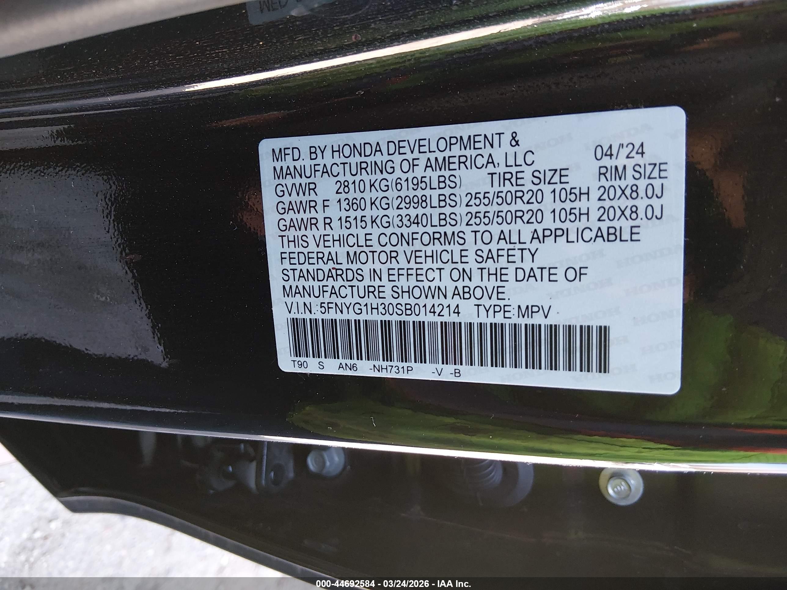 HONDA PILOT image 9