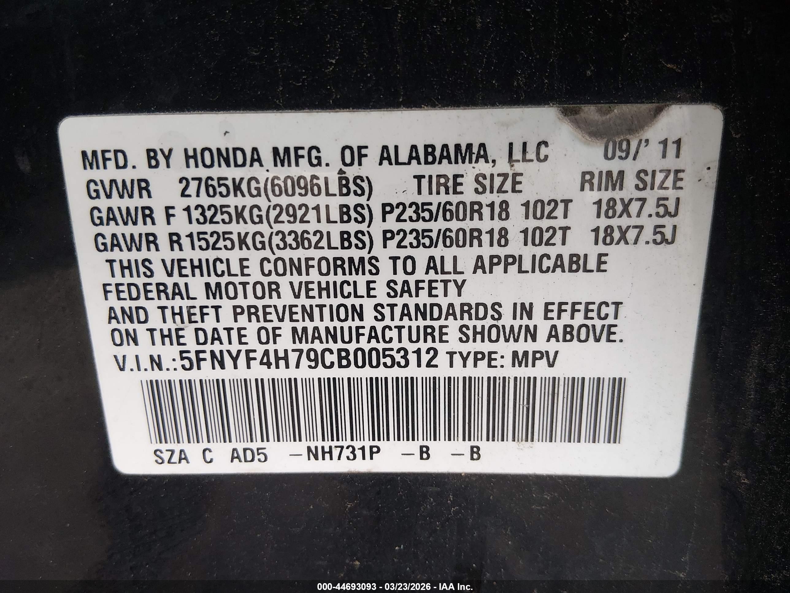 HONDA PILOT image 9