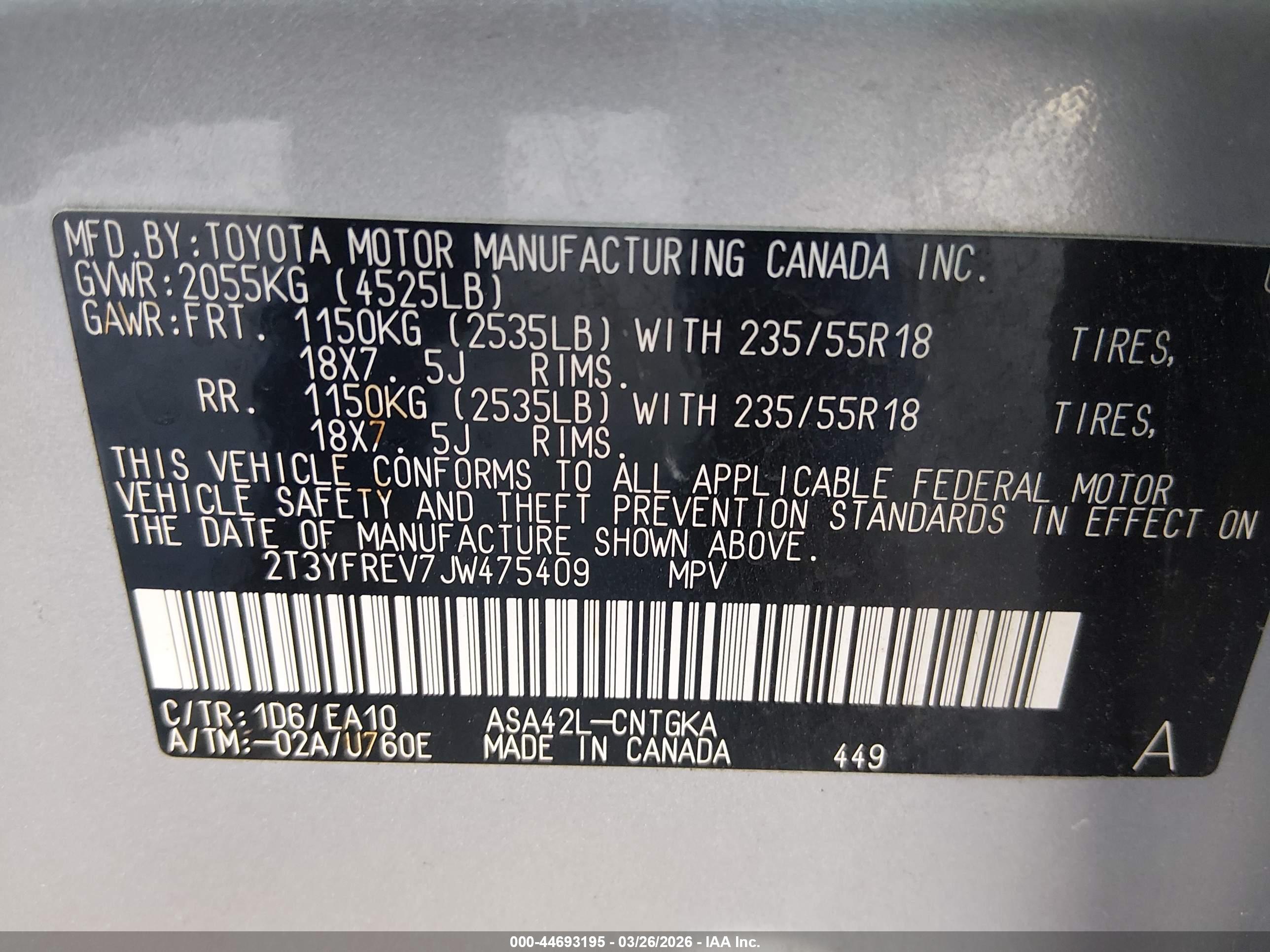 TOYOTA RAV4 image 9