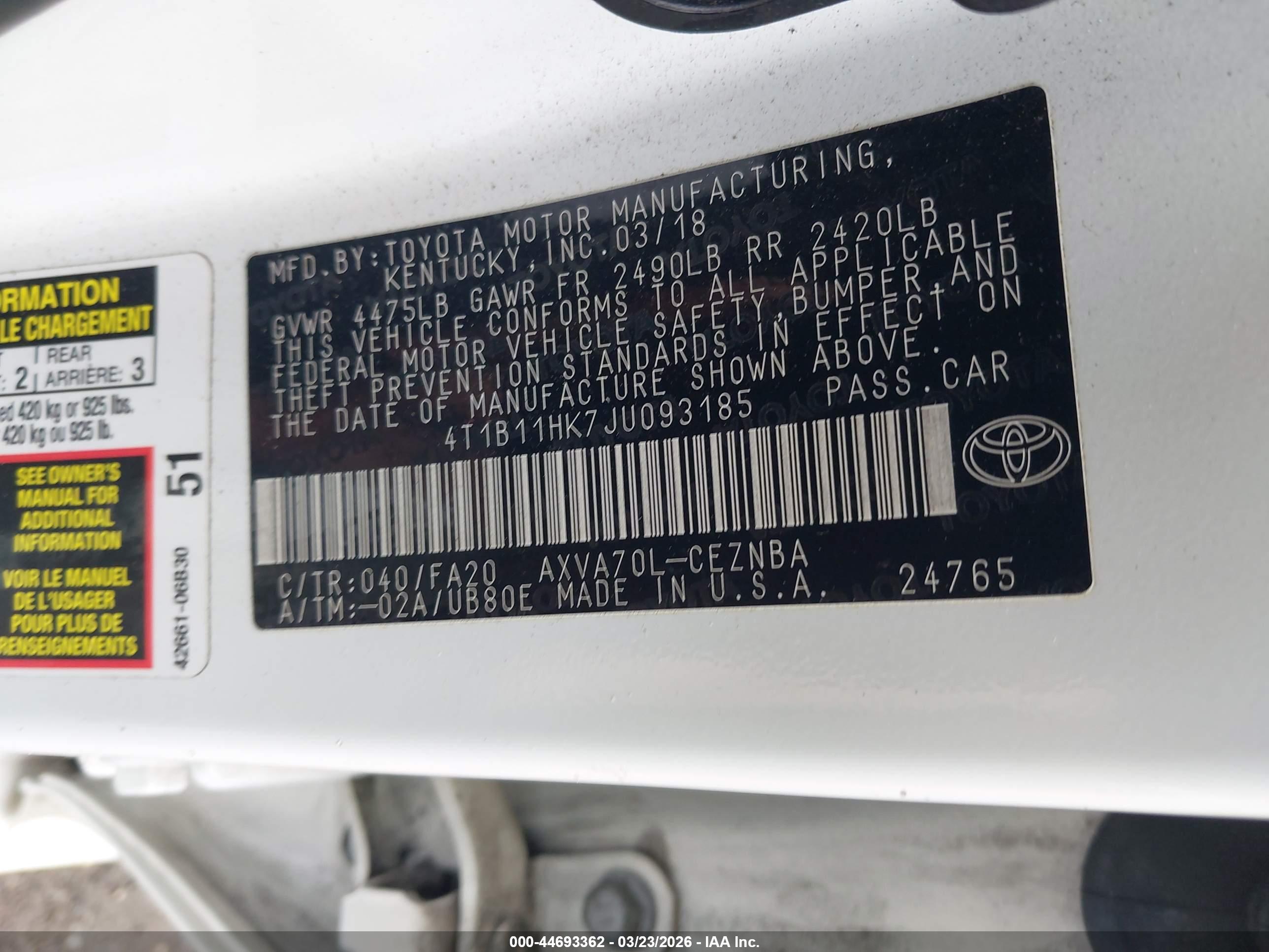 TOYOTA CAMRY image 9