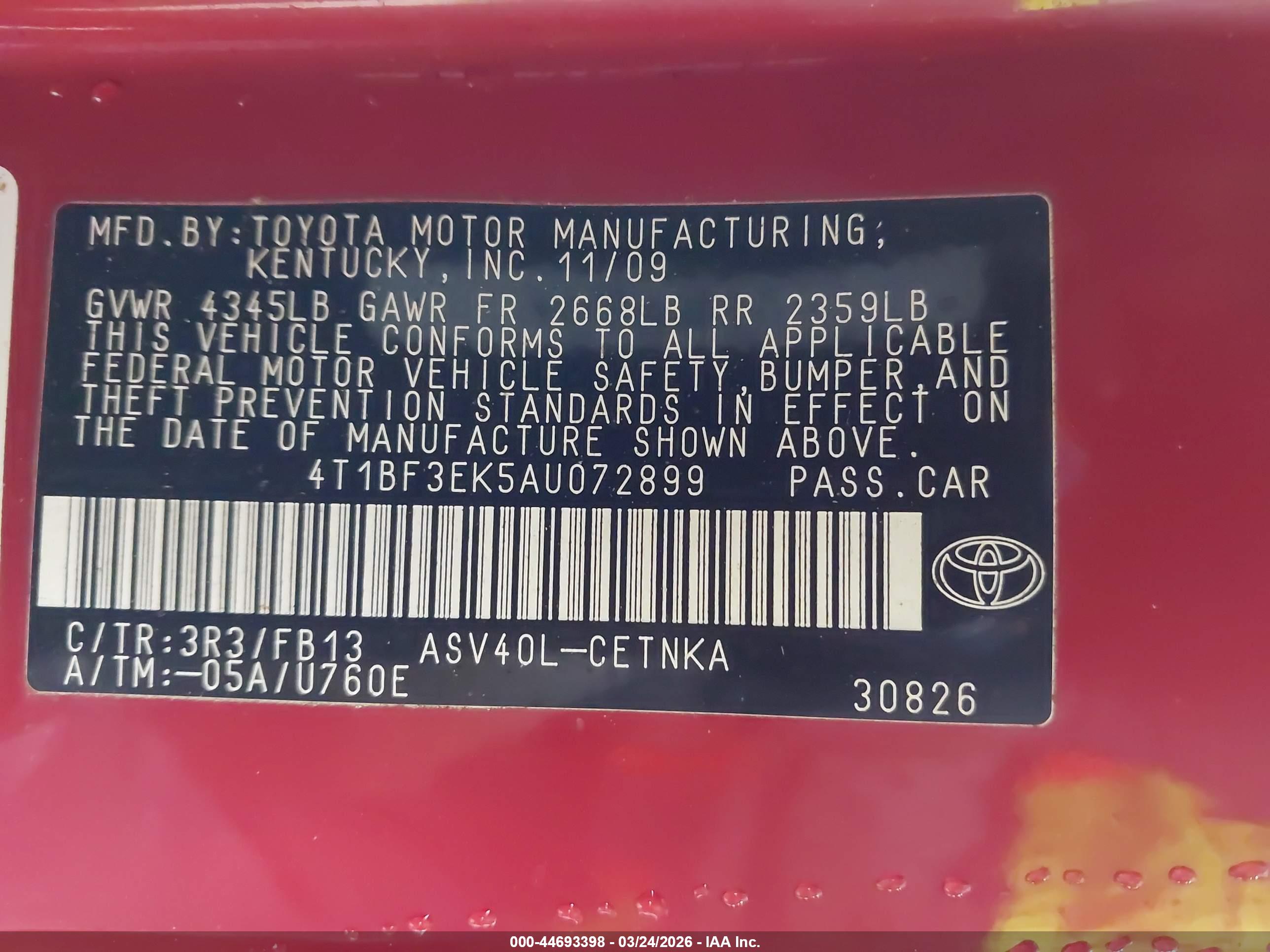 TOYOTA CAMRY image 9