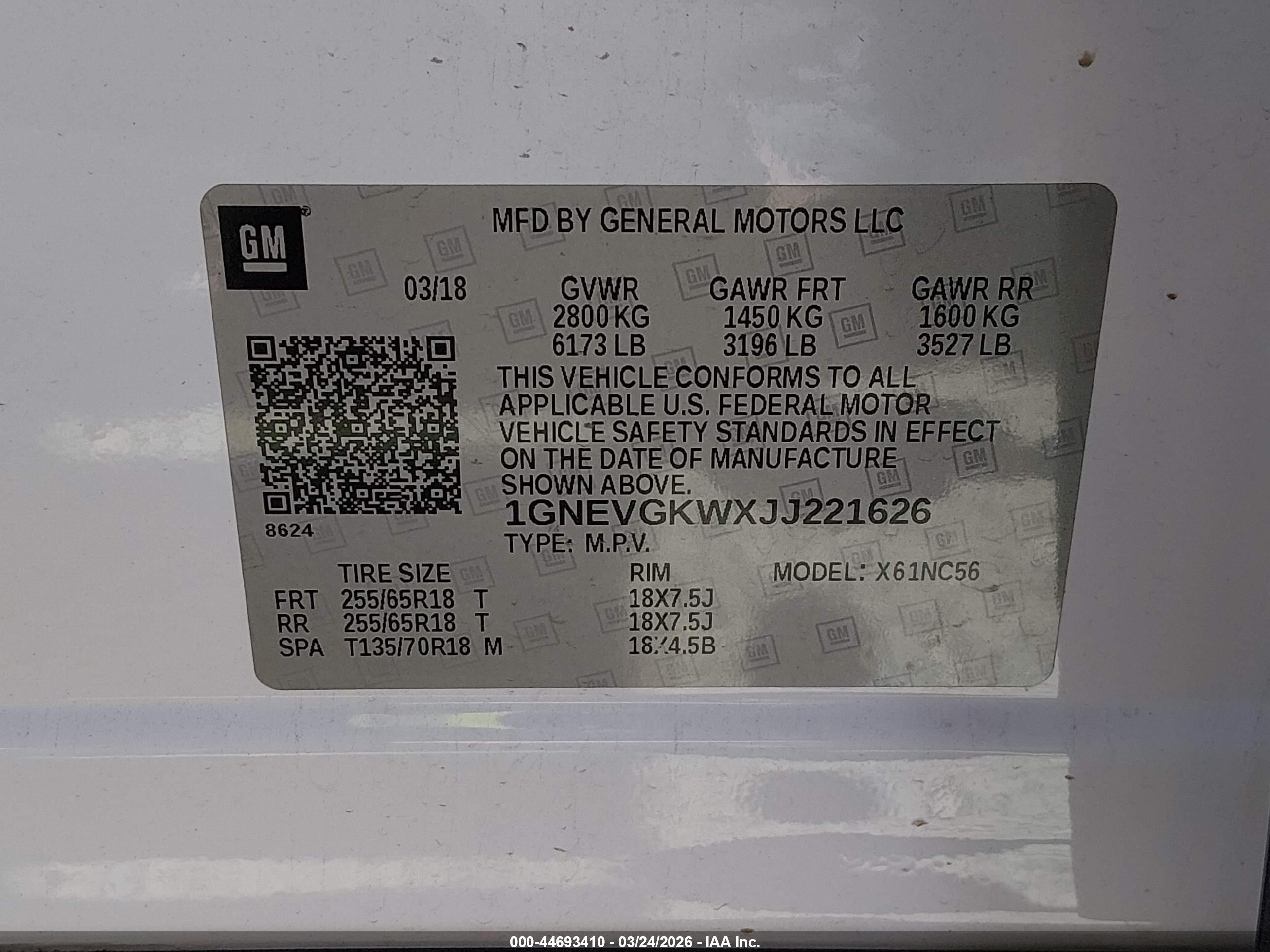 CHEVROLET TRAVERSE image 9