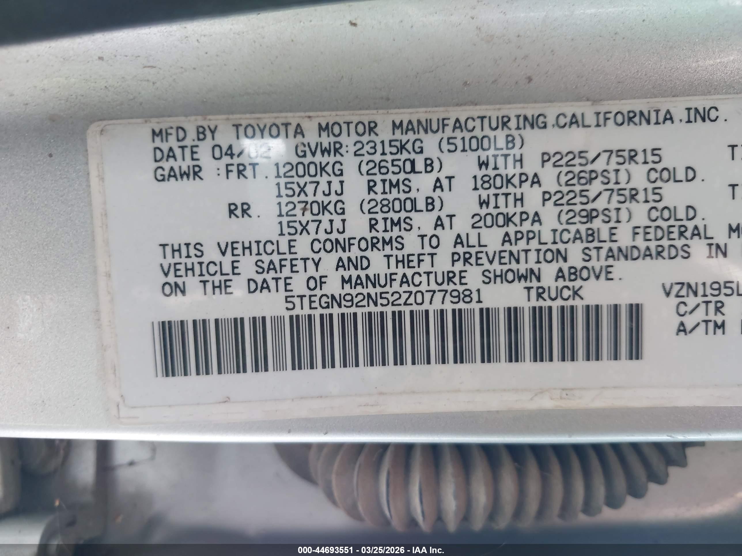 TOYOTA TACOMA image 9