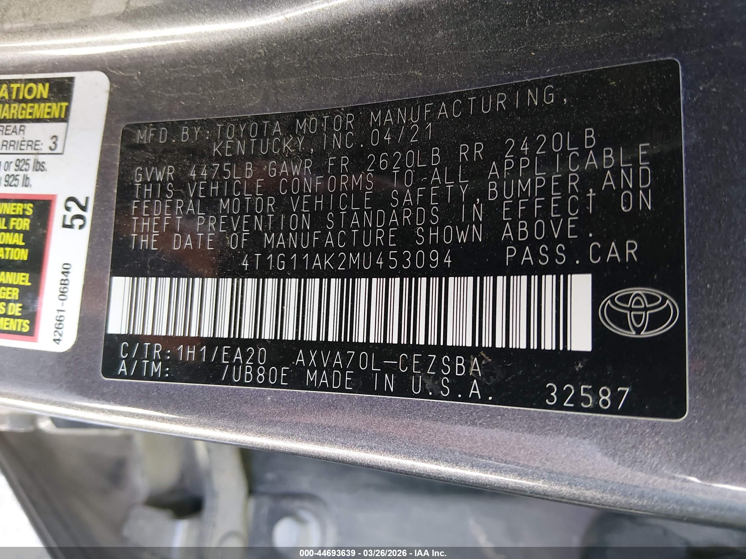 TOYOTA CAMRY image 9