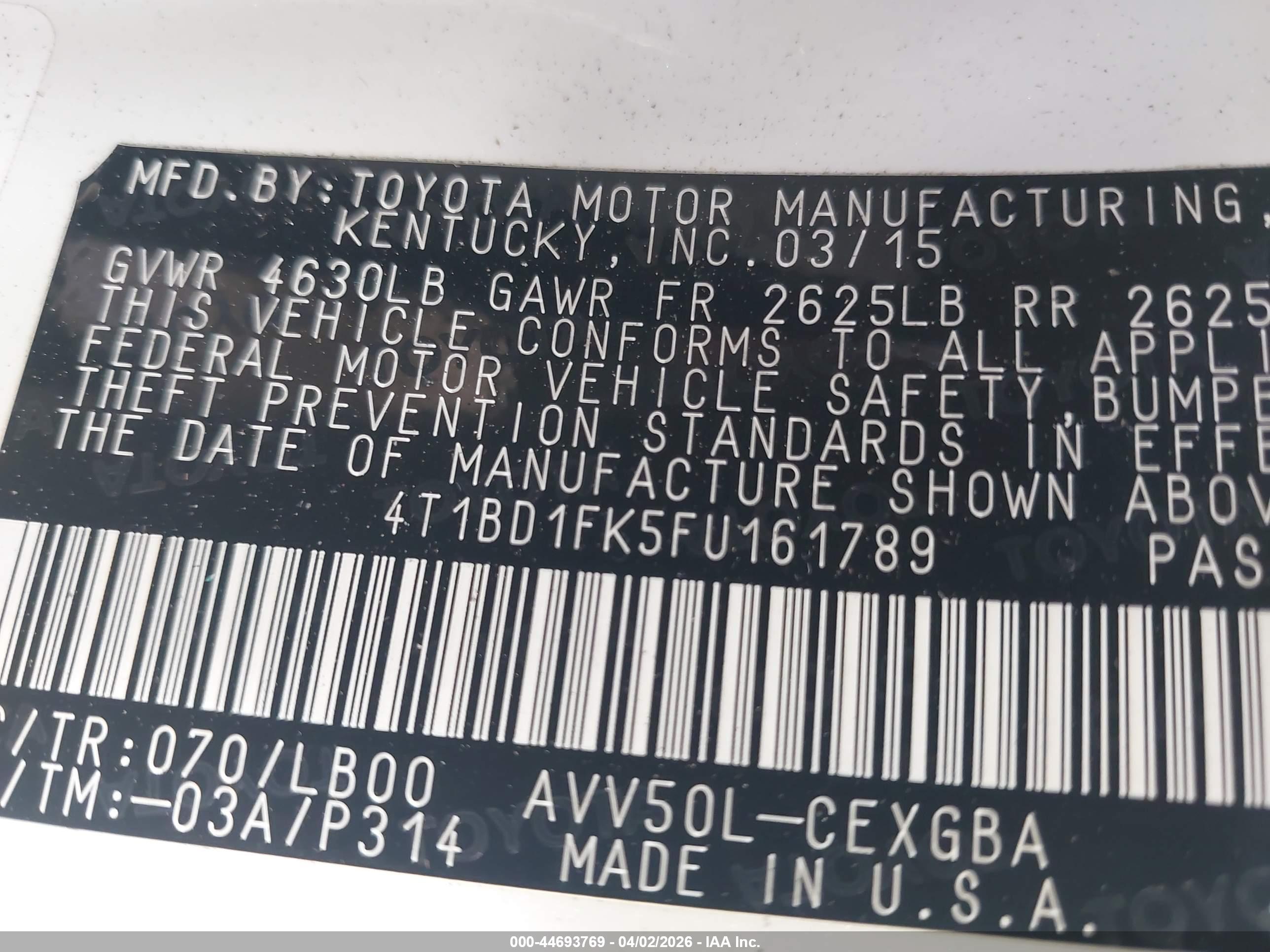 TOYOTA CAMRY image 9