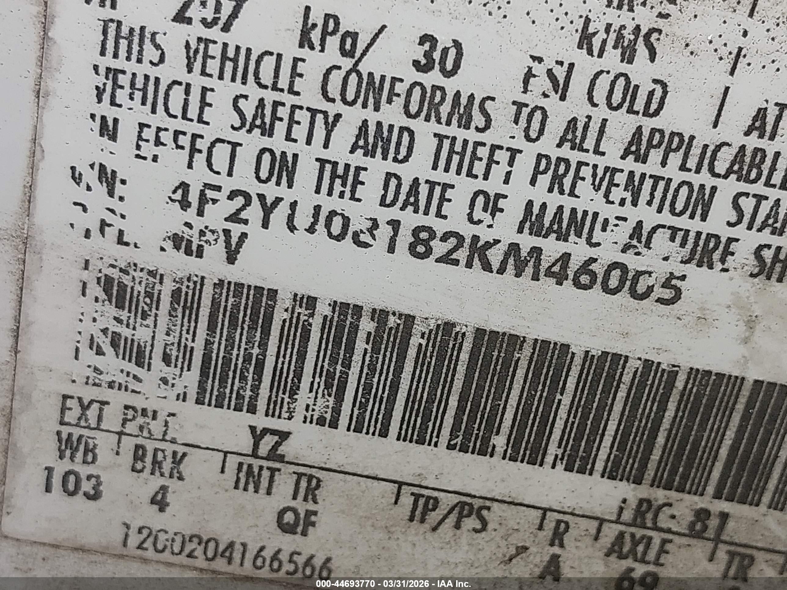 MAZDA TRIBUTE image 9