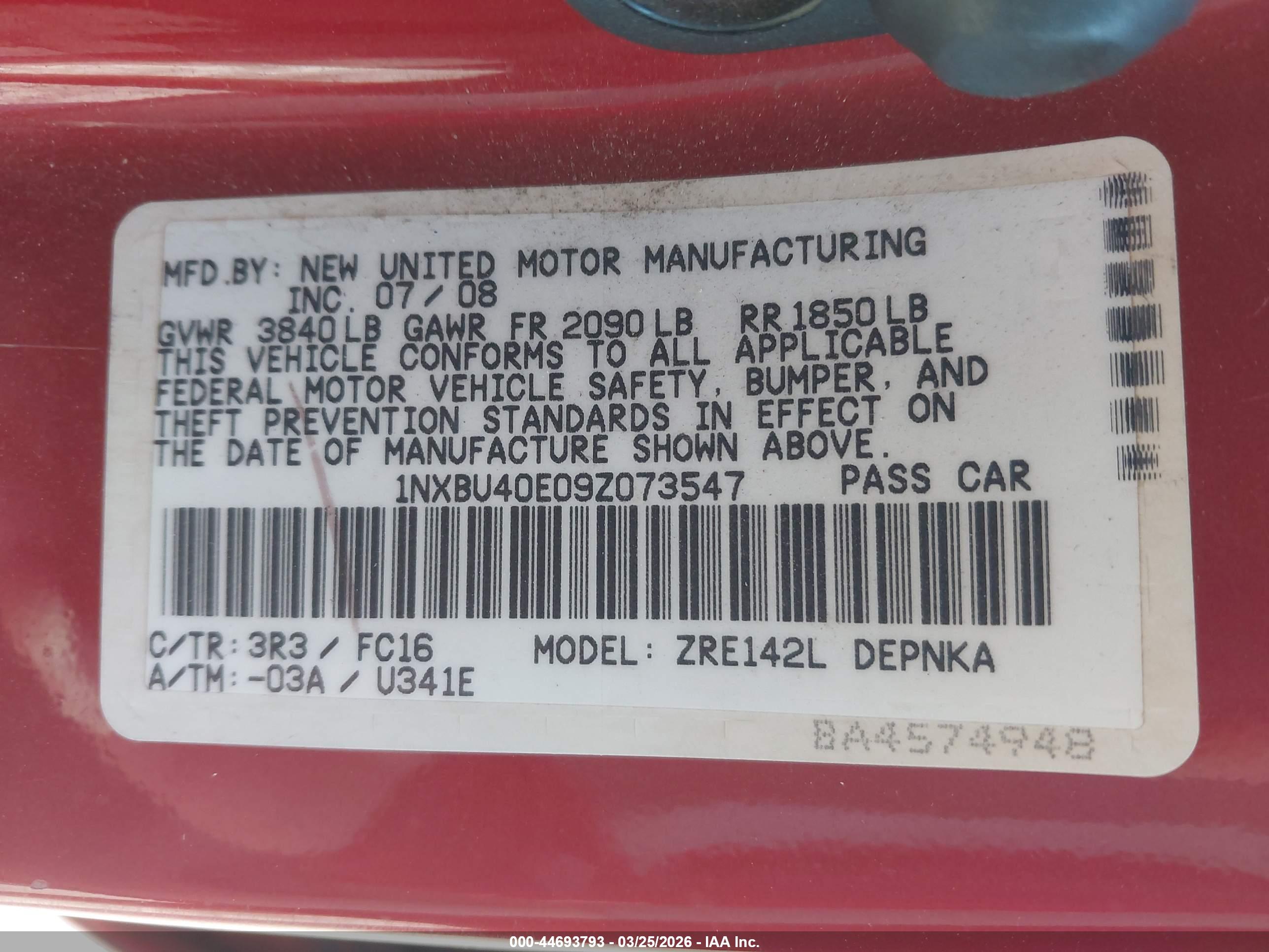 TOYOTA COROLLA image 9