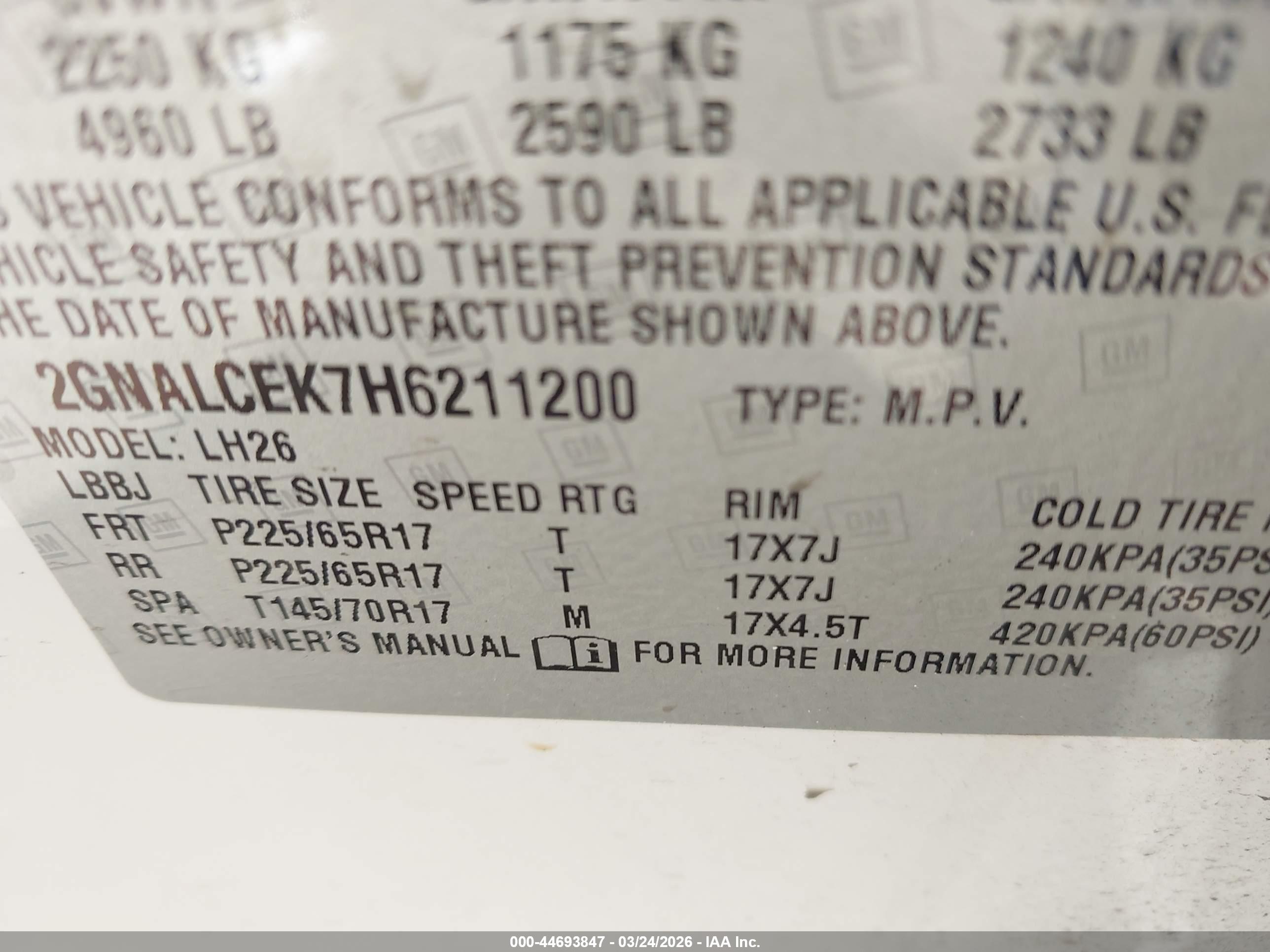 CHEVROLET EQUINOX image 9