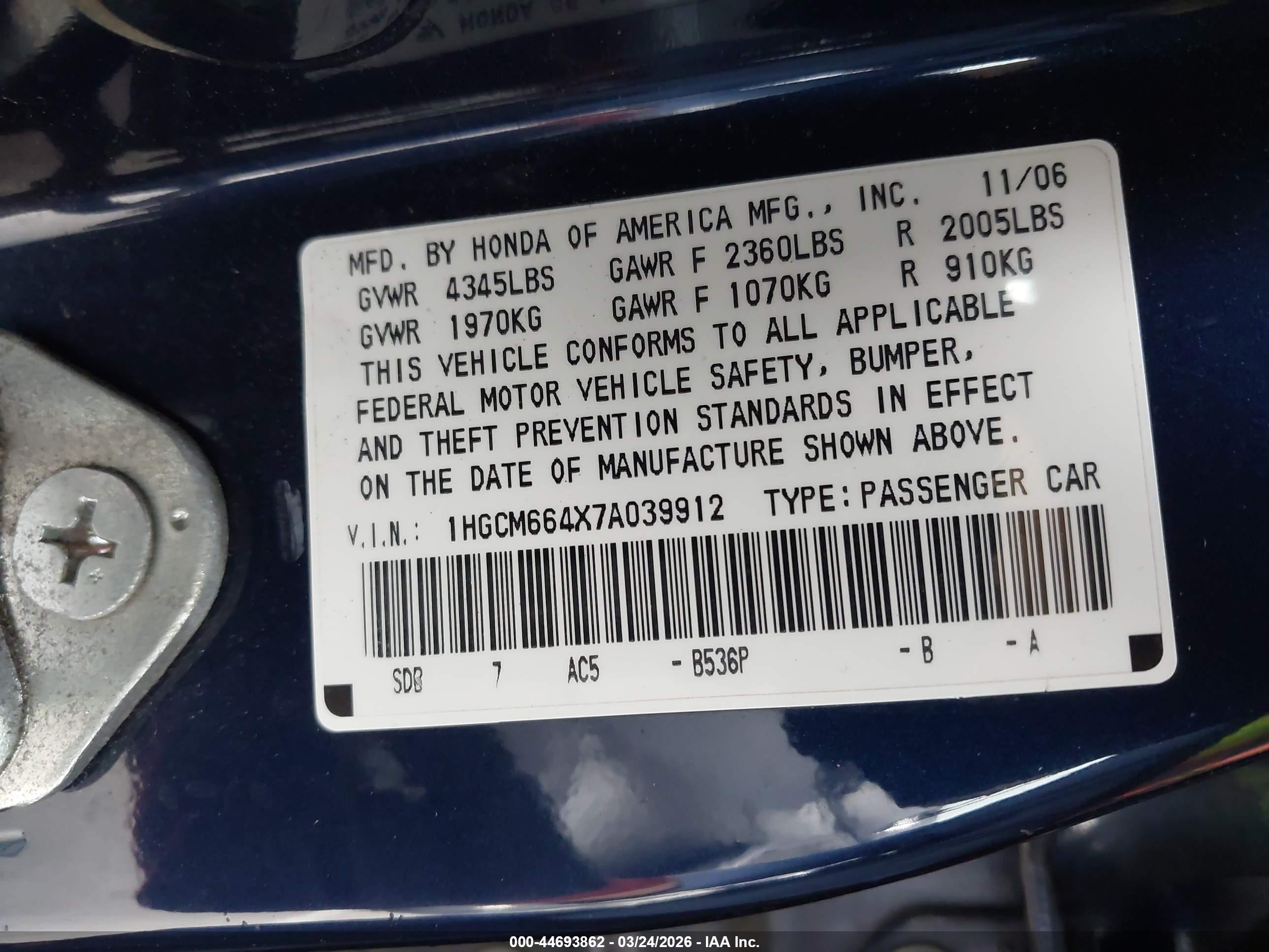 HONDA ACCORD image 9