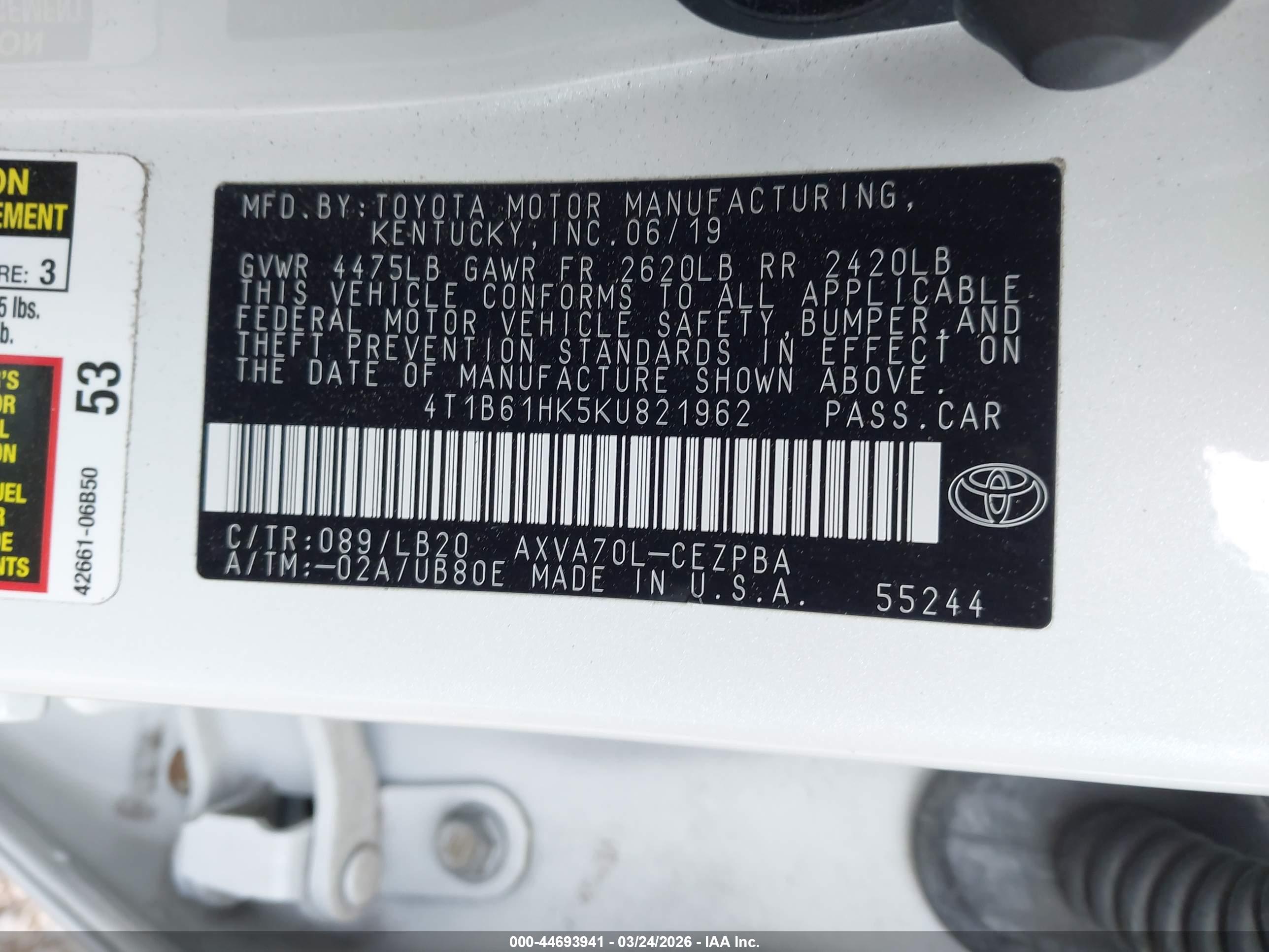 TOYOTA CAMRY image 9