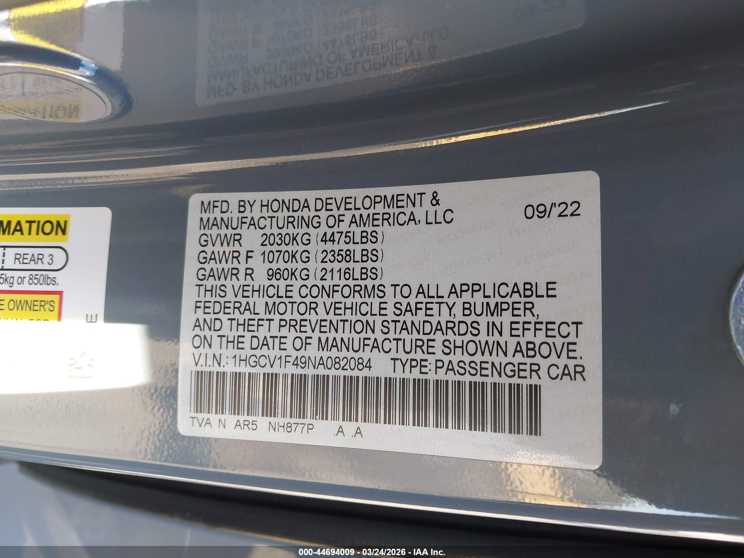 HONDA ACCORD image 9