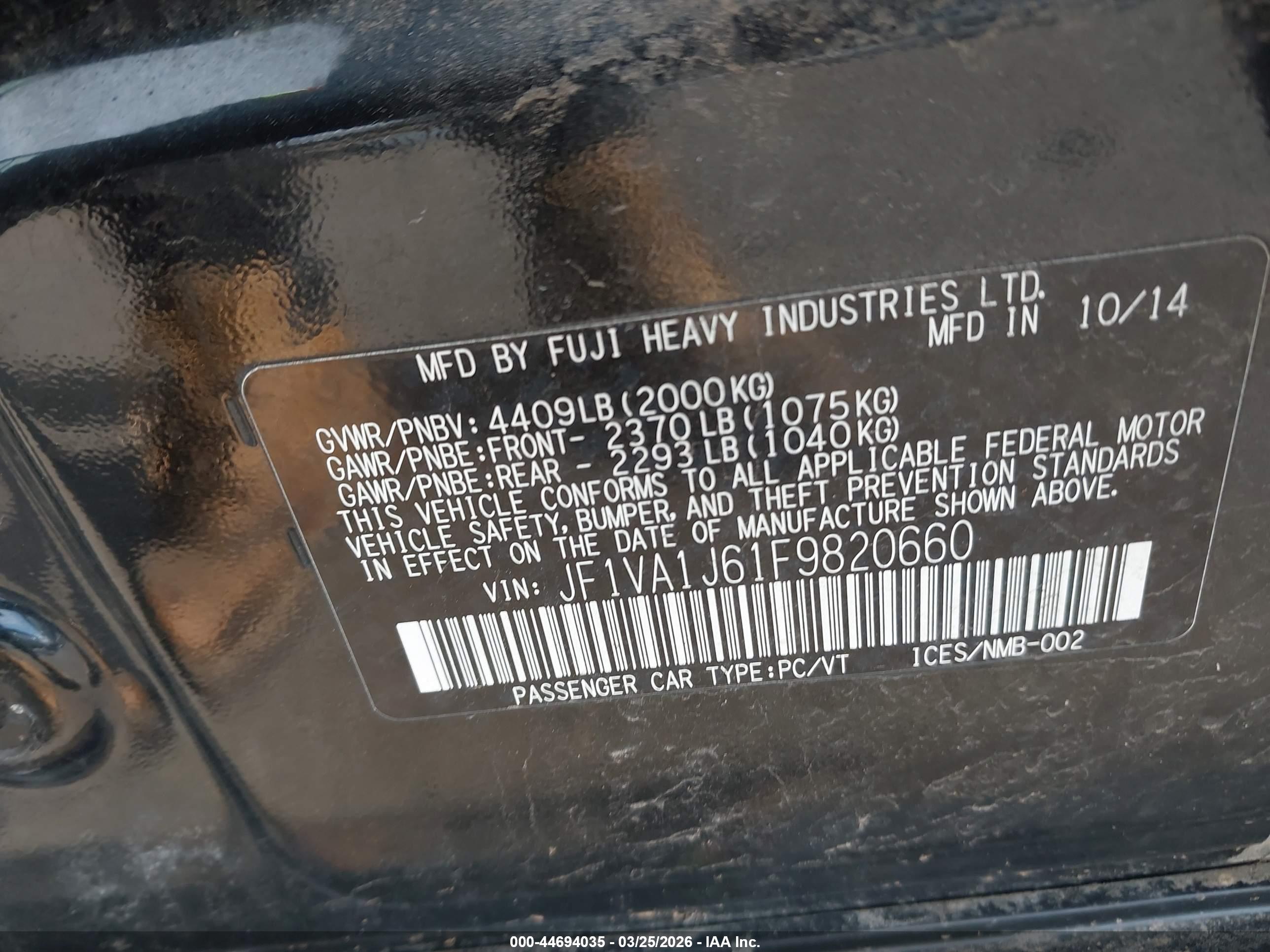SUBARU WRX image 9