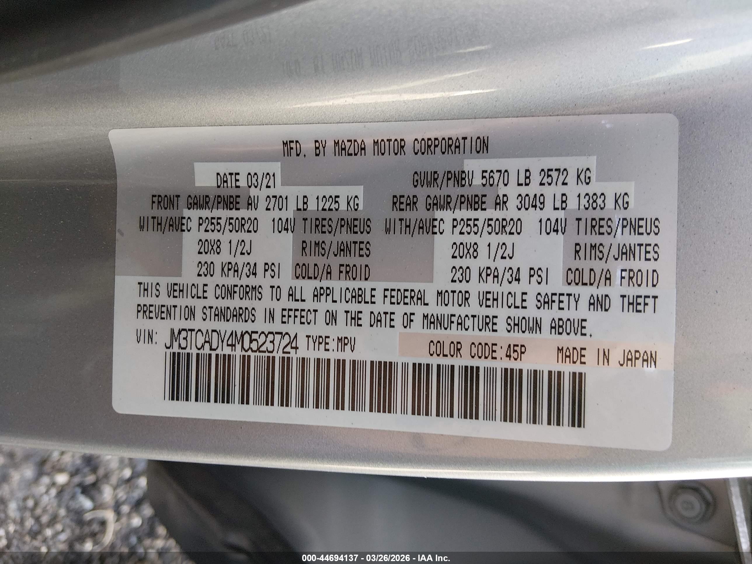 MAZDA CX-9 image 9