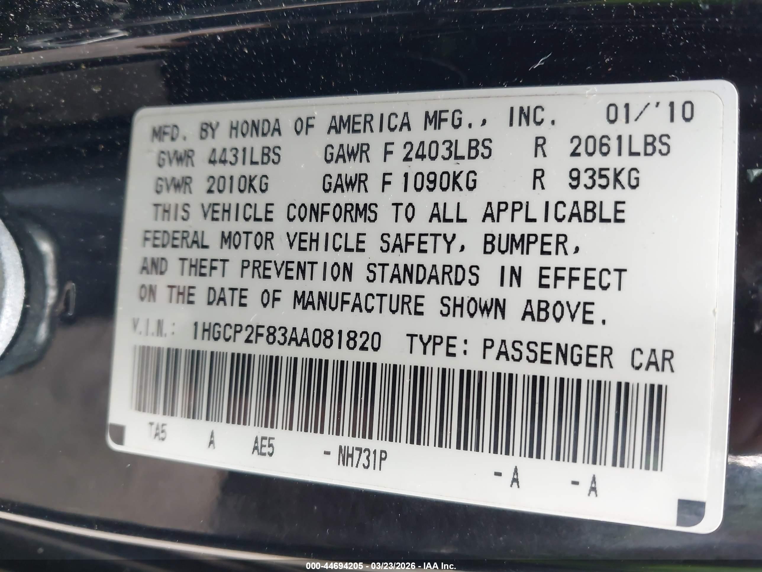 HONDA ACCORD image 9