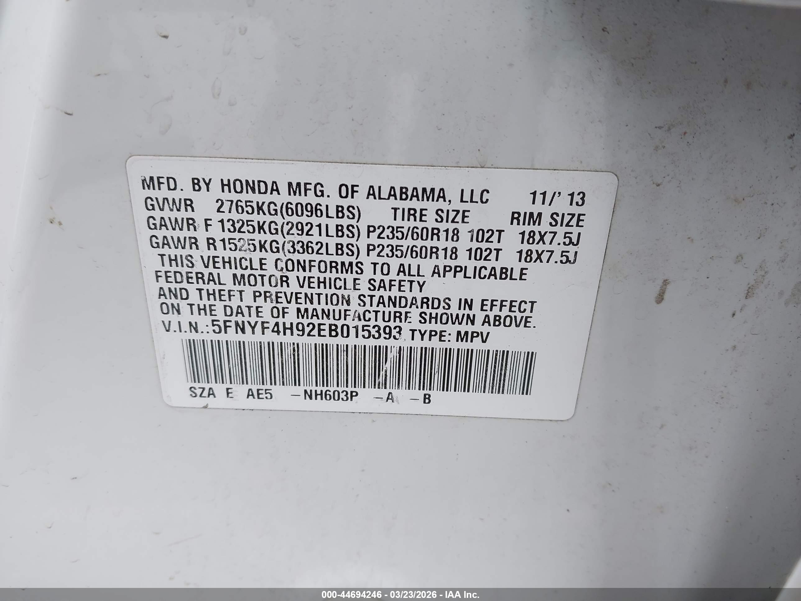 HONDA PILOT image 9