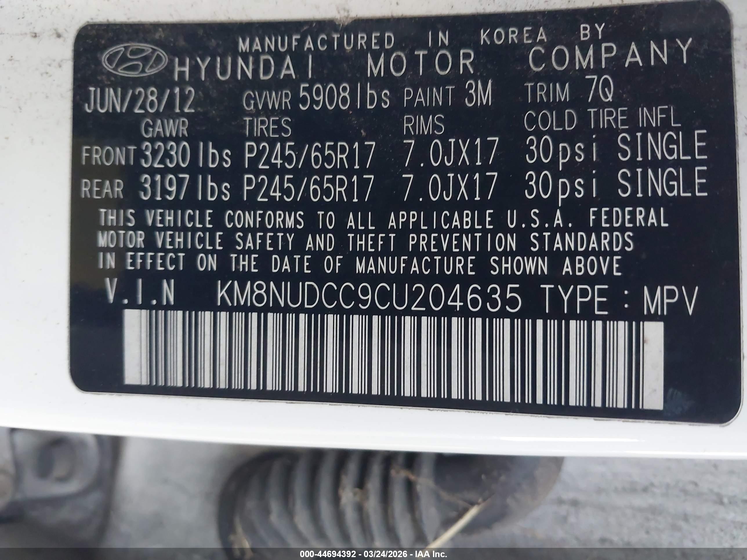 HYUNDAI VERACRUZ image 9