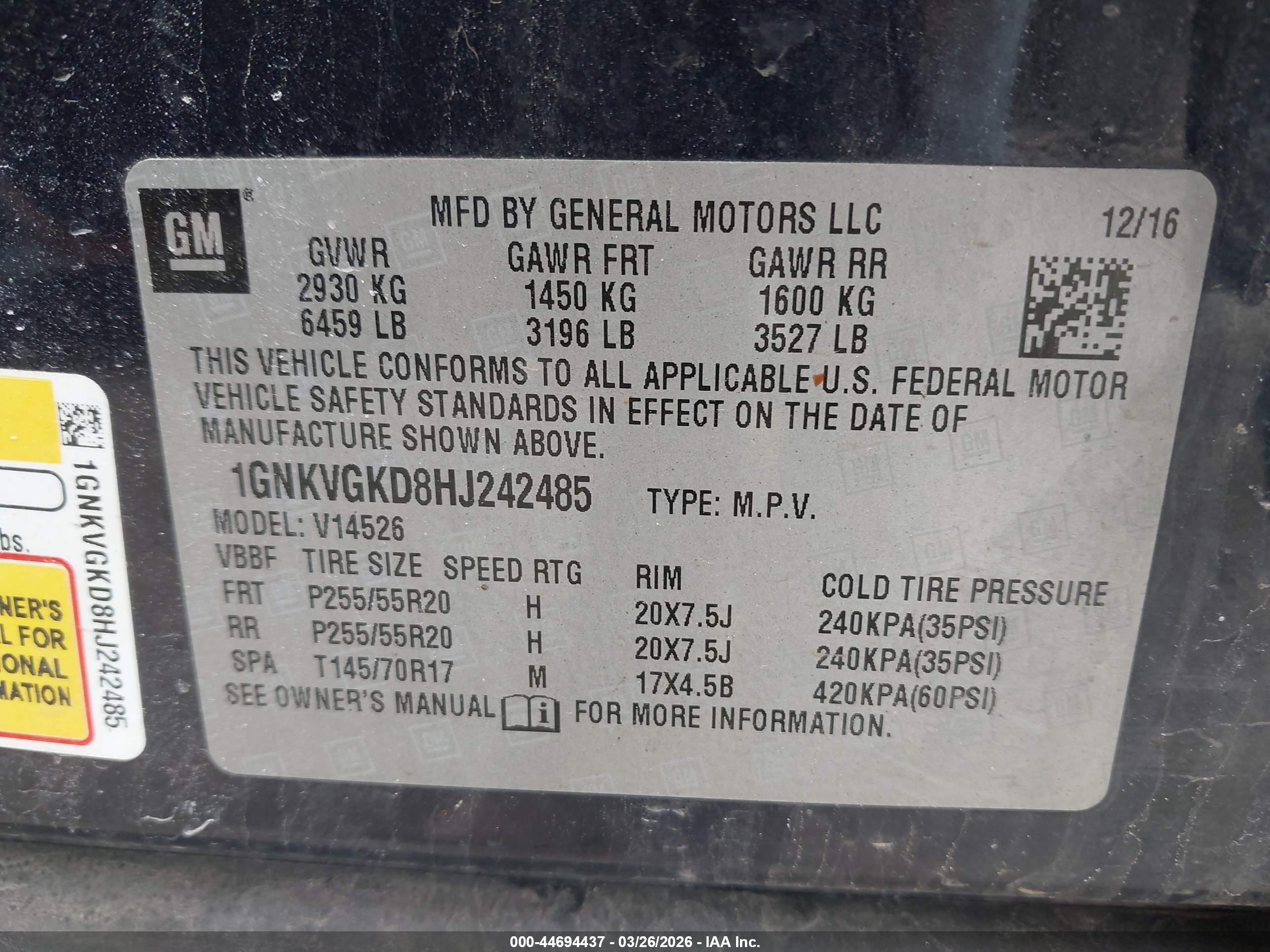 CHEVROLET TRAVERSE image 9