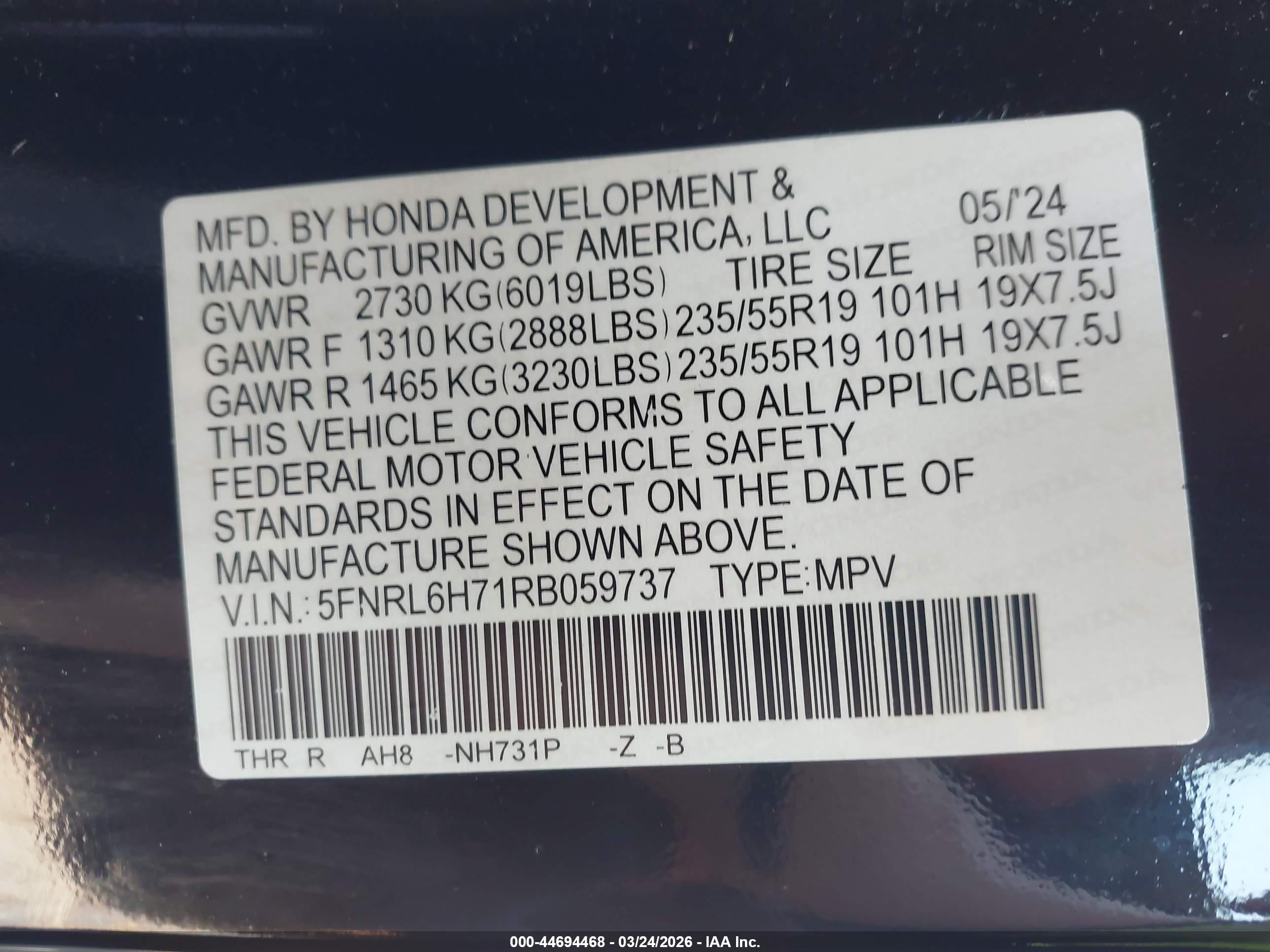 HONDA ODYSSEY image 9