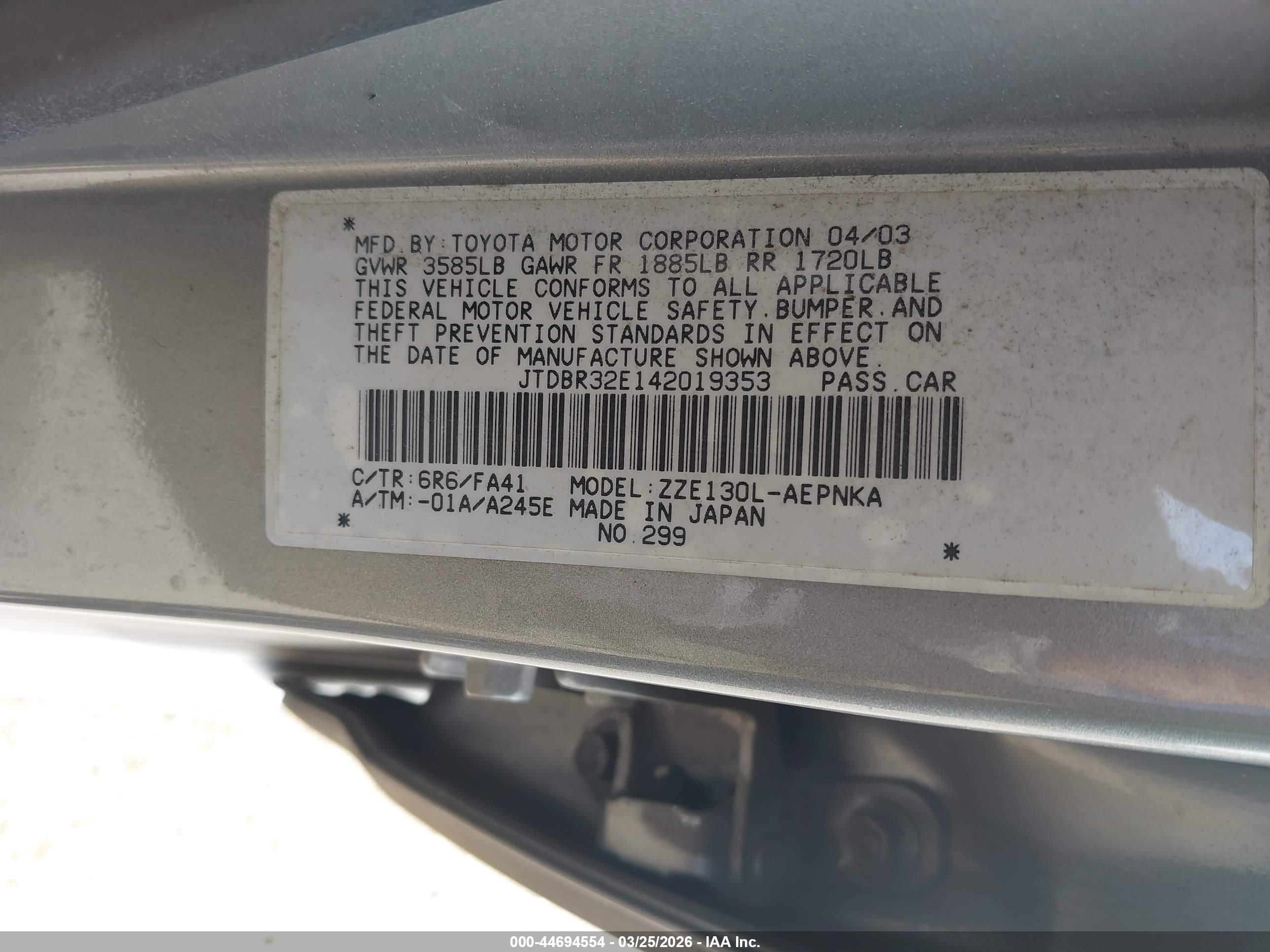 TOYOTA COROLLA image 9