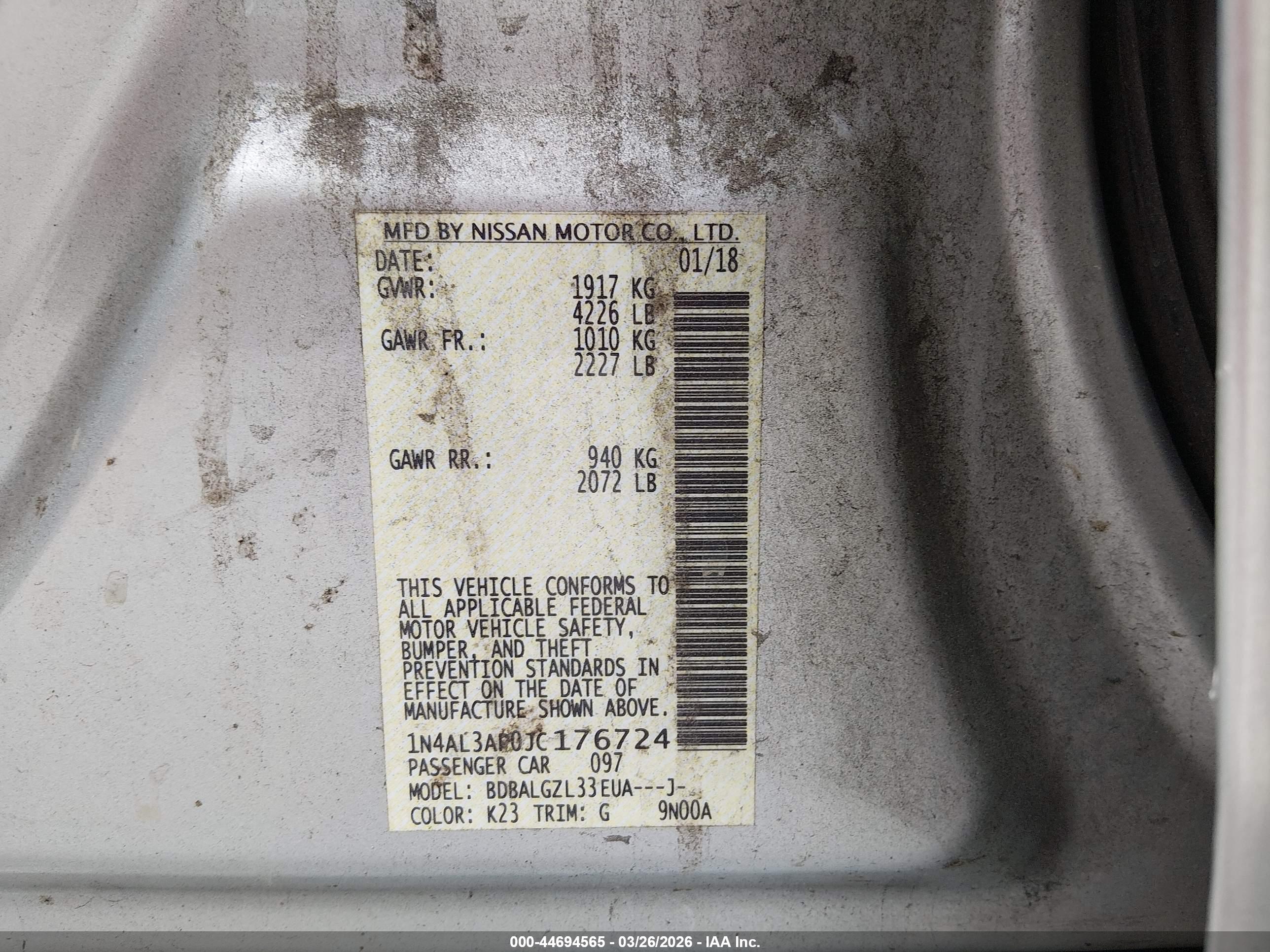 NISSAN ALTIMA image 9