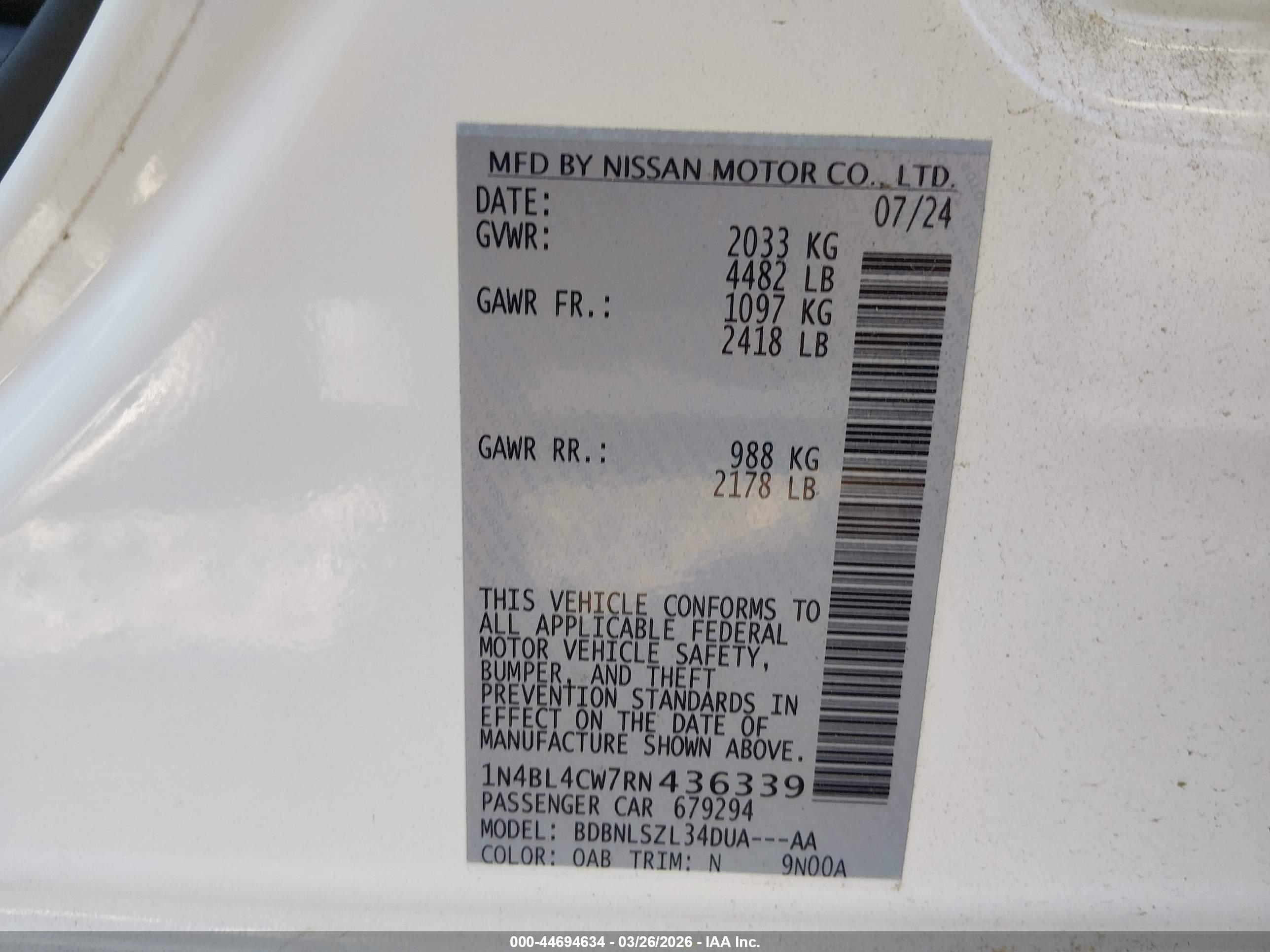 NISSAN ALTIMA image 9