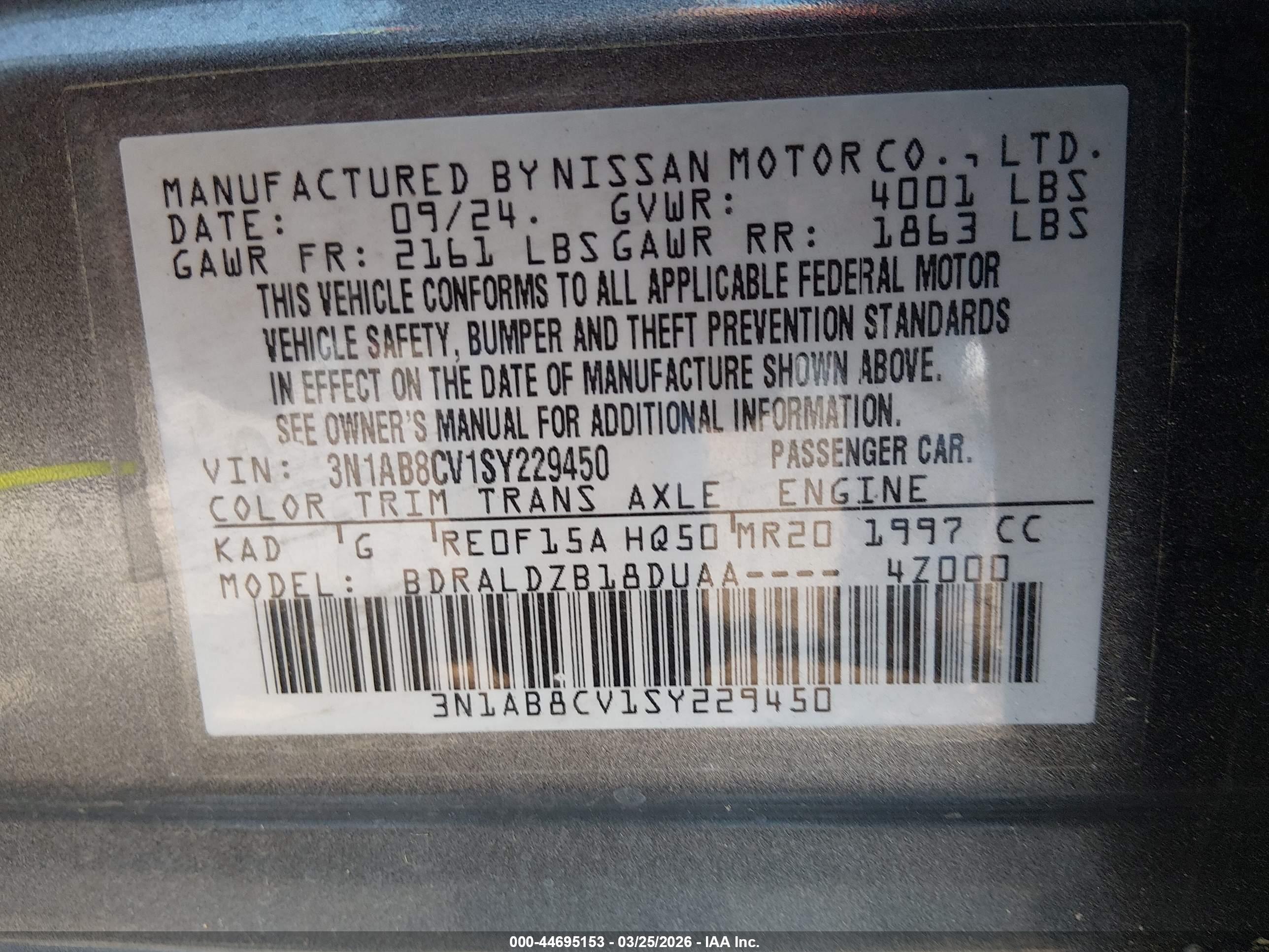 NISSAN SENTRA image 9