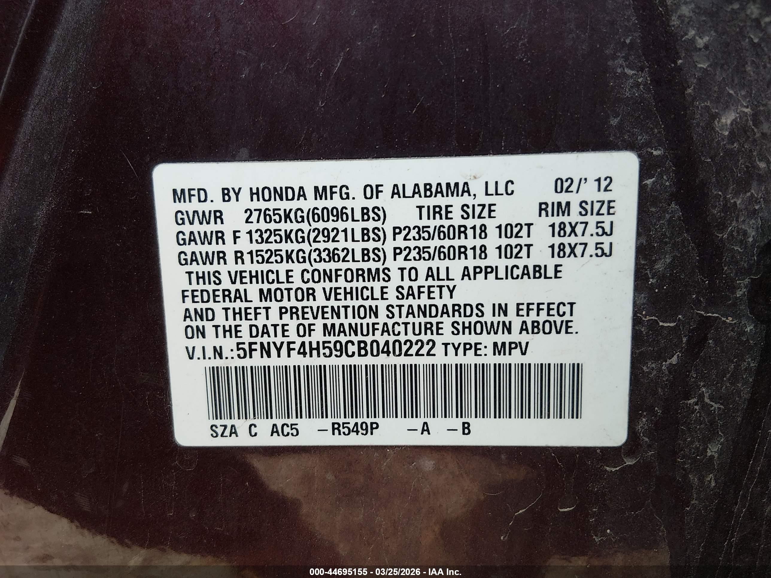HONDA PILOT image 9
