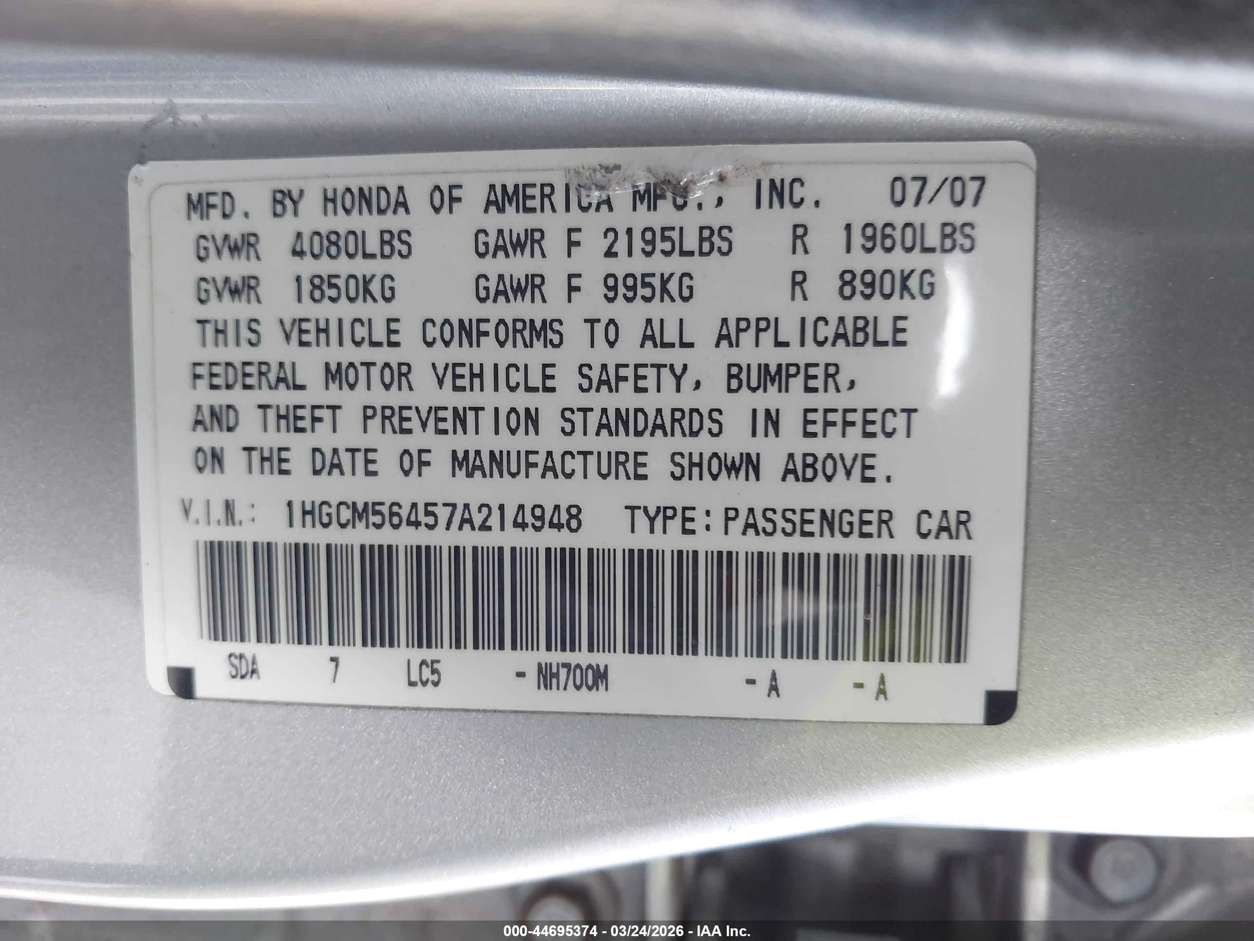 HONDA ACCORD image 9