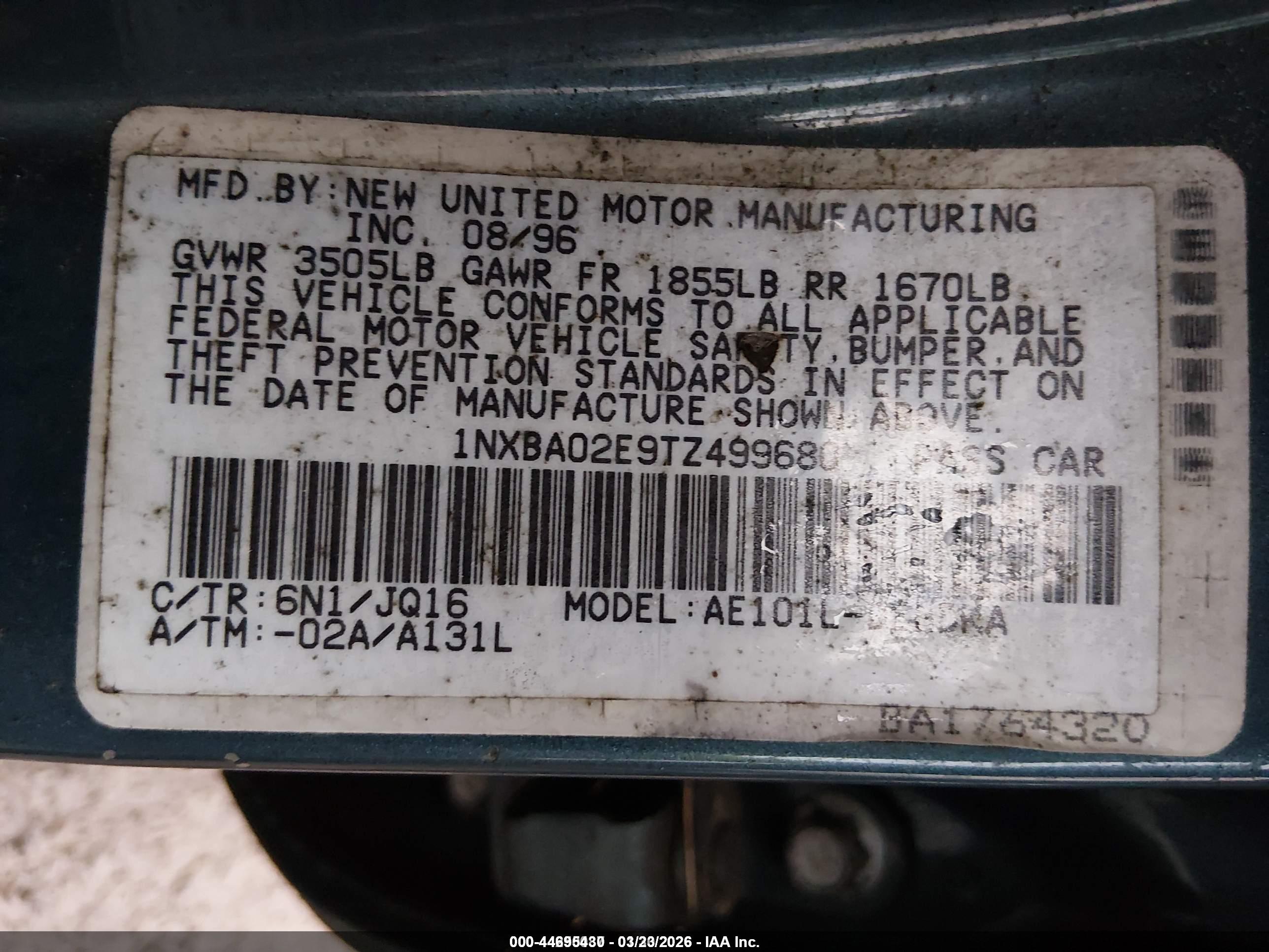 TOYOTA COROLLA image 9
