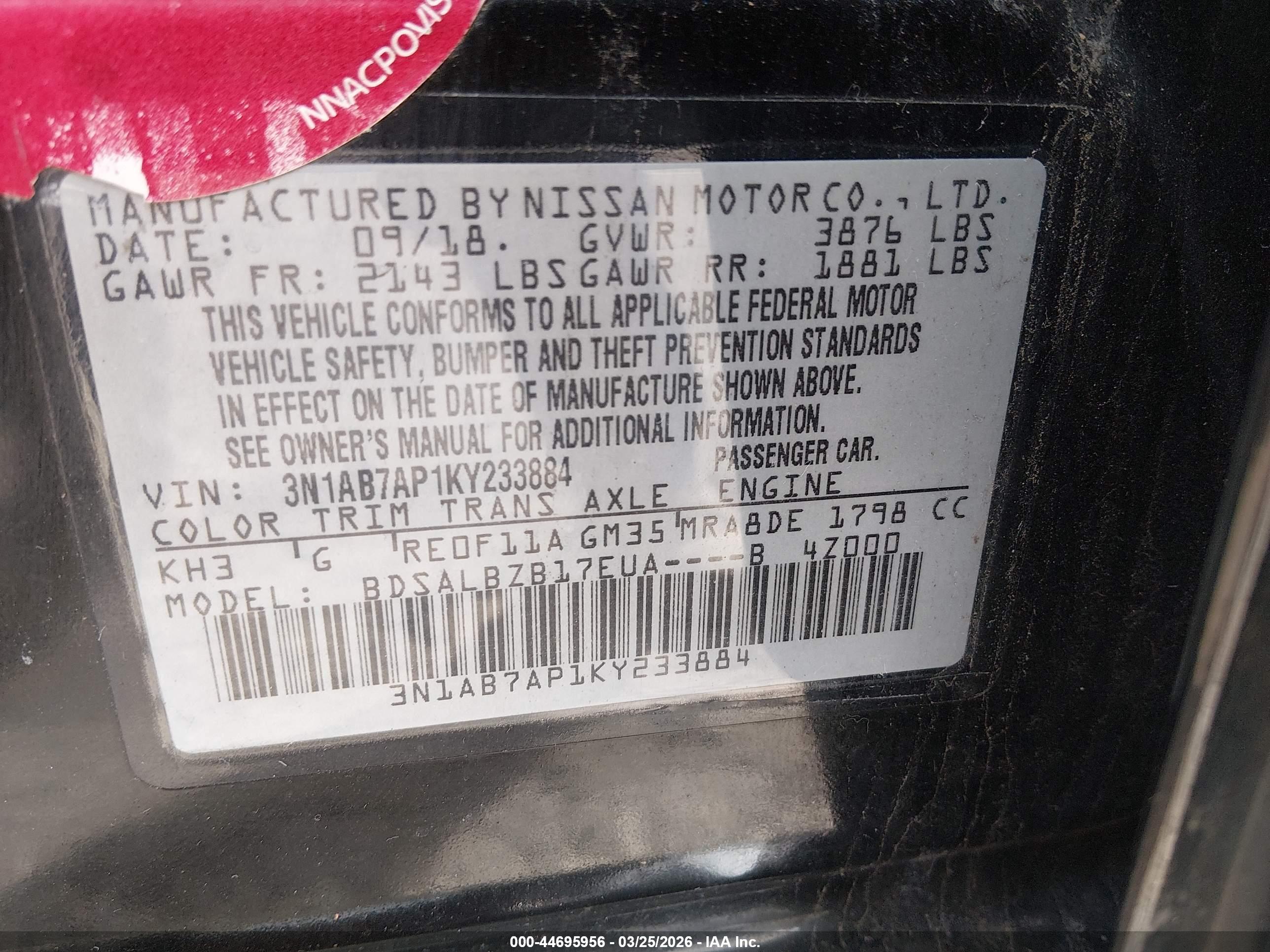 NISSAN SENTRA image 9
