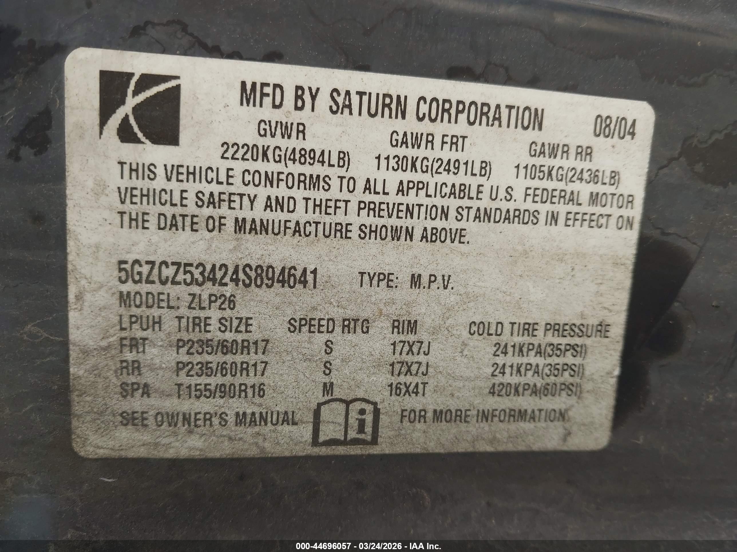 SATURN VUE image 9